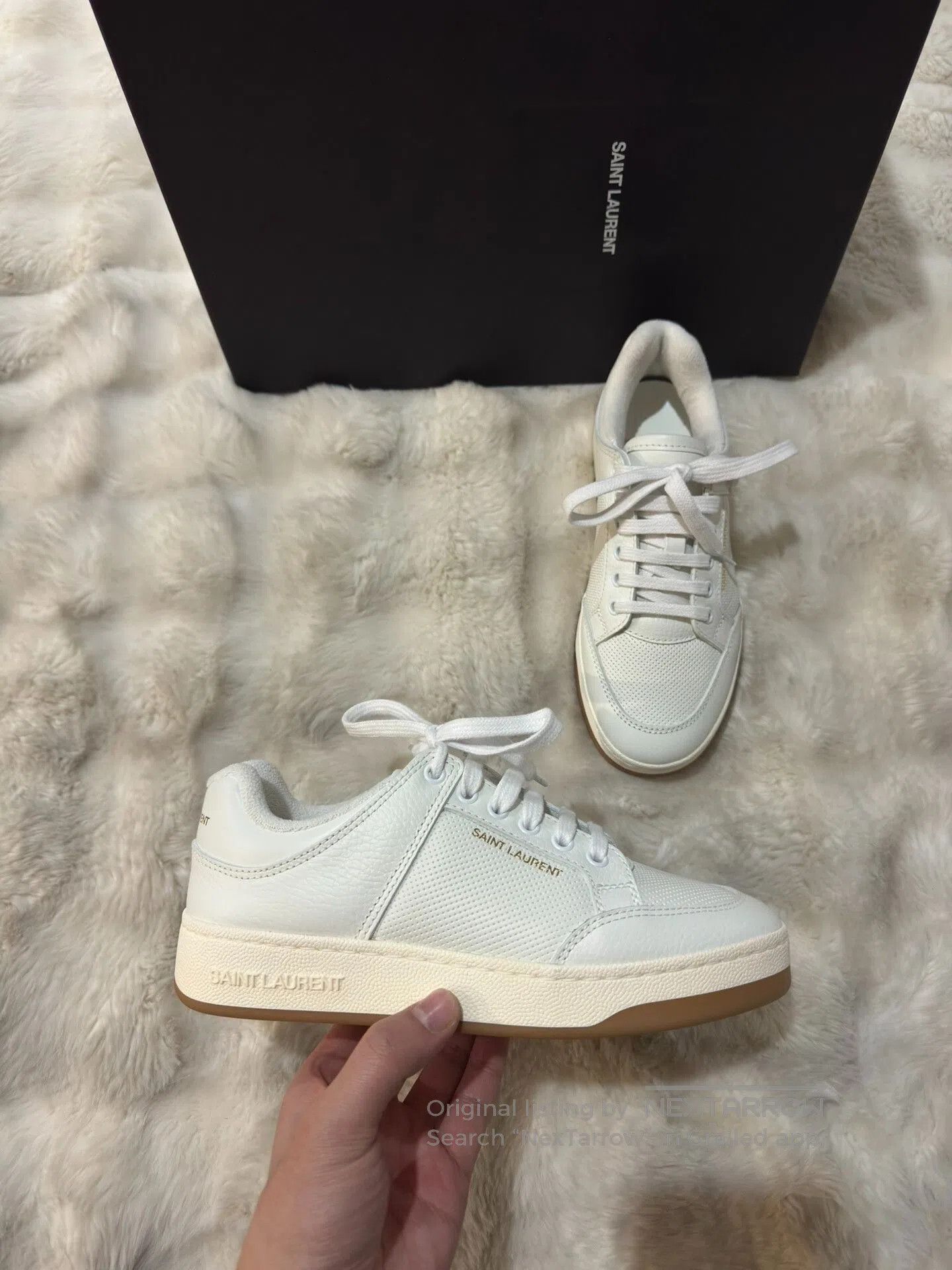 Saint Laurent Paris Saint Laurent SL61 Women's White Sneakers. Size US 6.5 / IT 36.5 - 4 Thumbnail