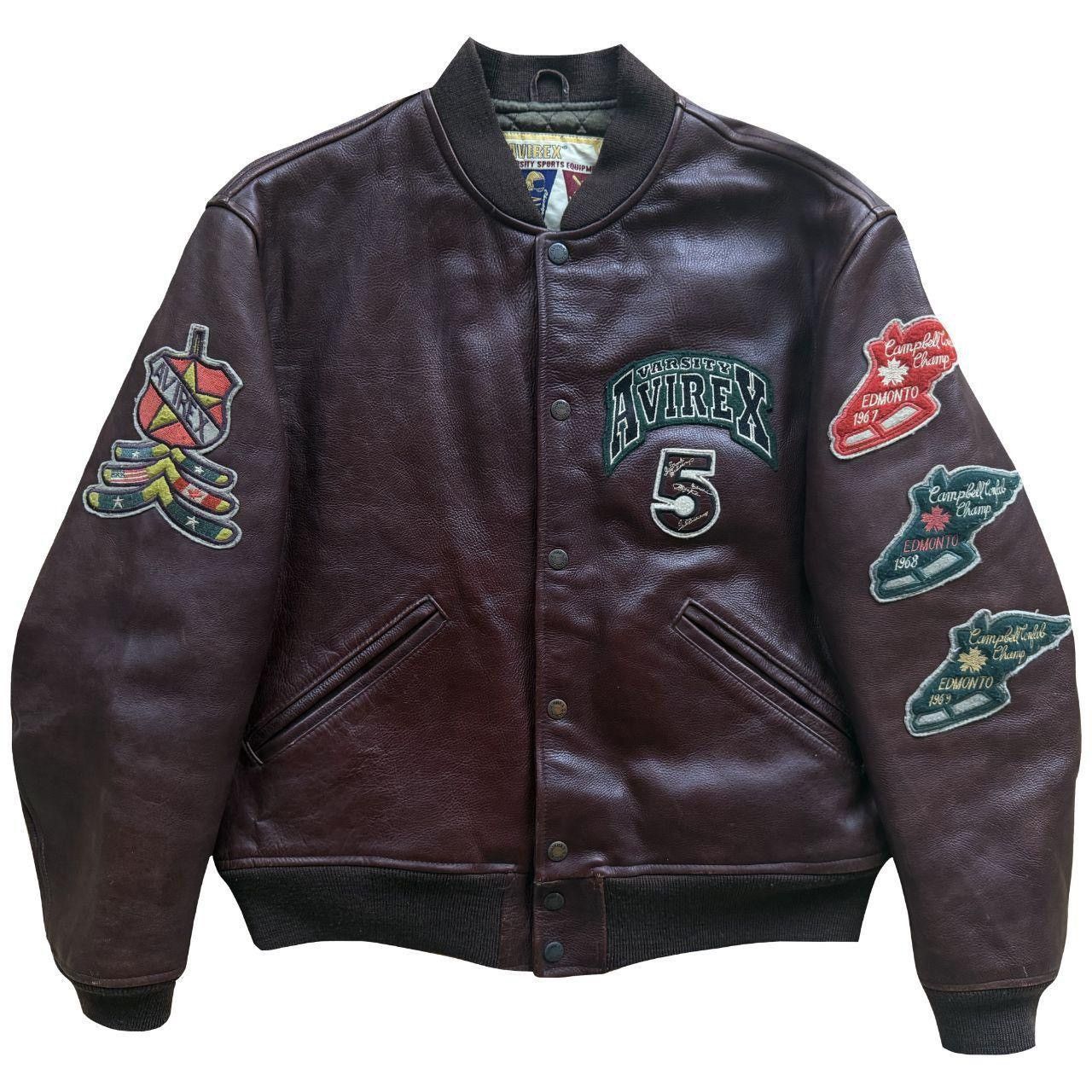 Avirex North West Wildbears Leather Varsity Jacket