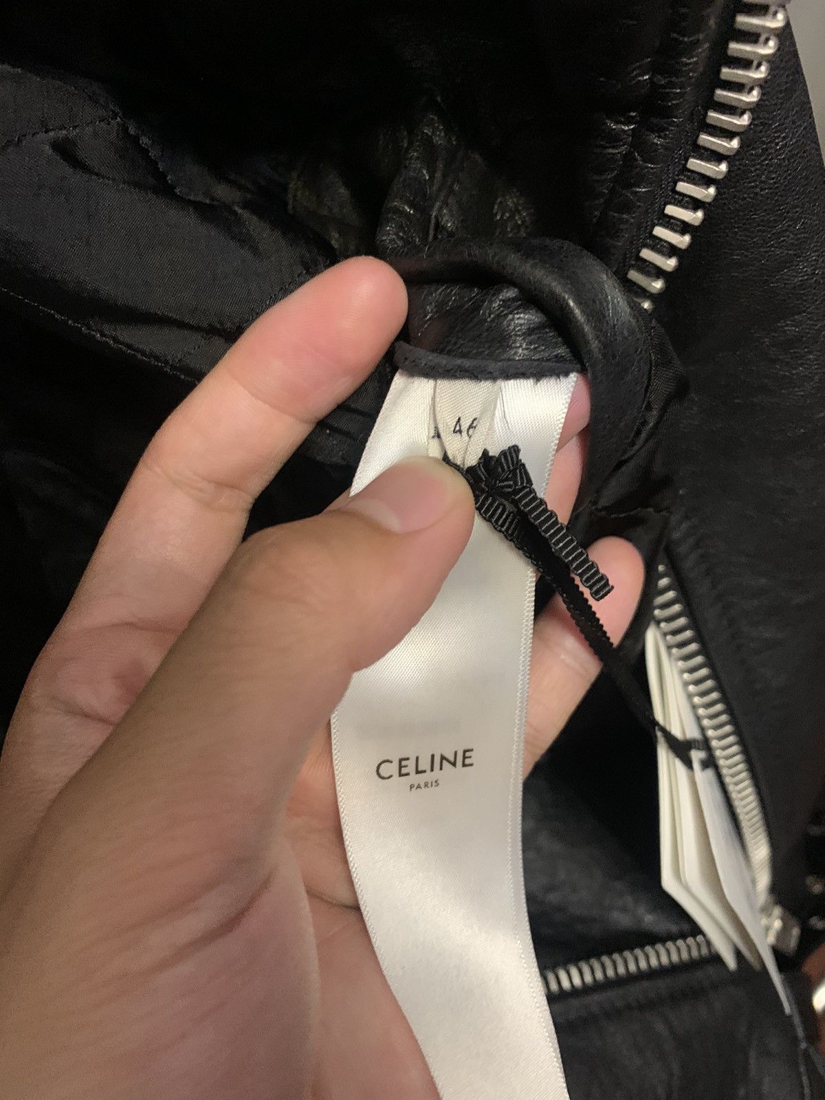 Celine Celine 2022SS Oversized Lambskin biker jacket Size US S / EU 44-46 / 1 - 8 Thumbnail