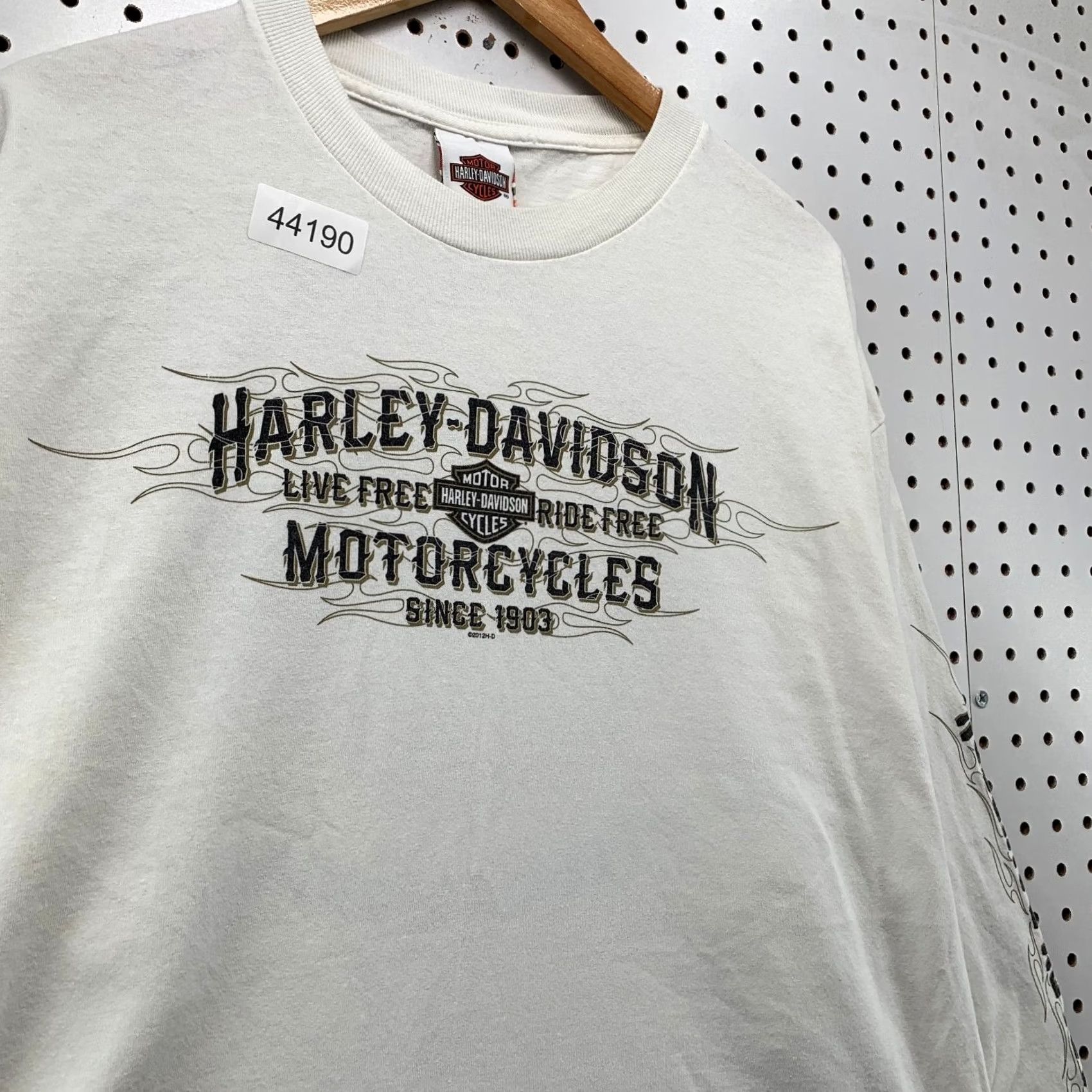 Harley Davidson Harley-Davidson Long Sleeve Shirt Mens XL White Live Free Ride Free Motorcycle Size US XL / EU 56 / 4 - 4 Thumbnail