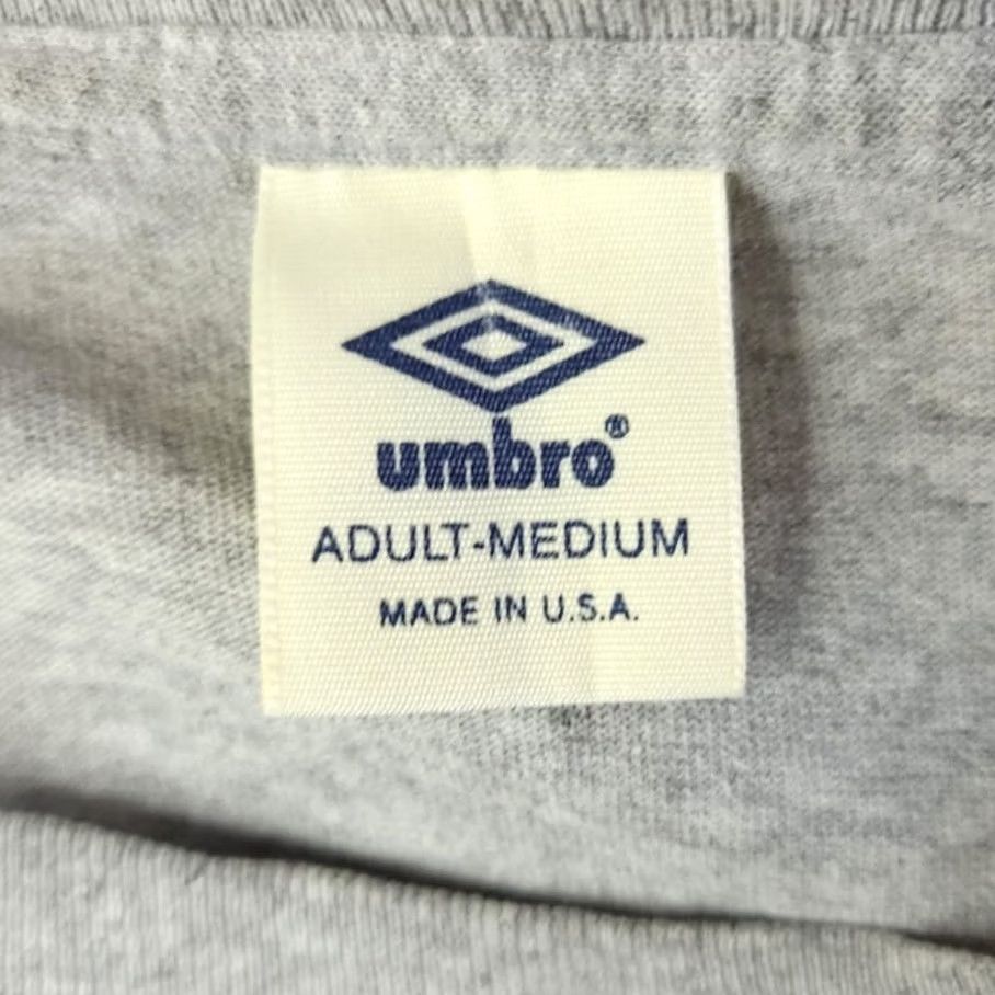 Umbro VINTAGE Umbro Soccer T Shirt Mens Size Medium 90s Futbal Football Made In USA Gray Cotton Short Sleeve Crew Neck Size US M / EU 48-50 / 2 - 7 Thumbnail