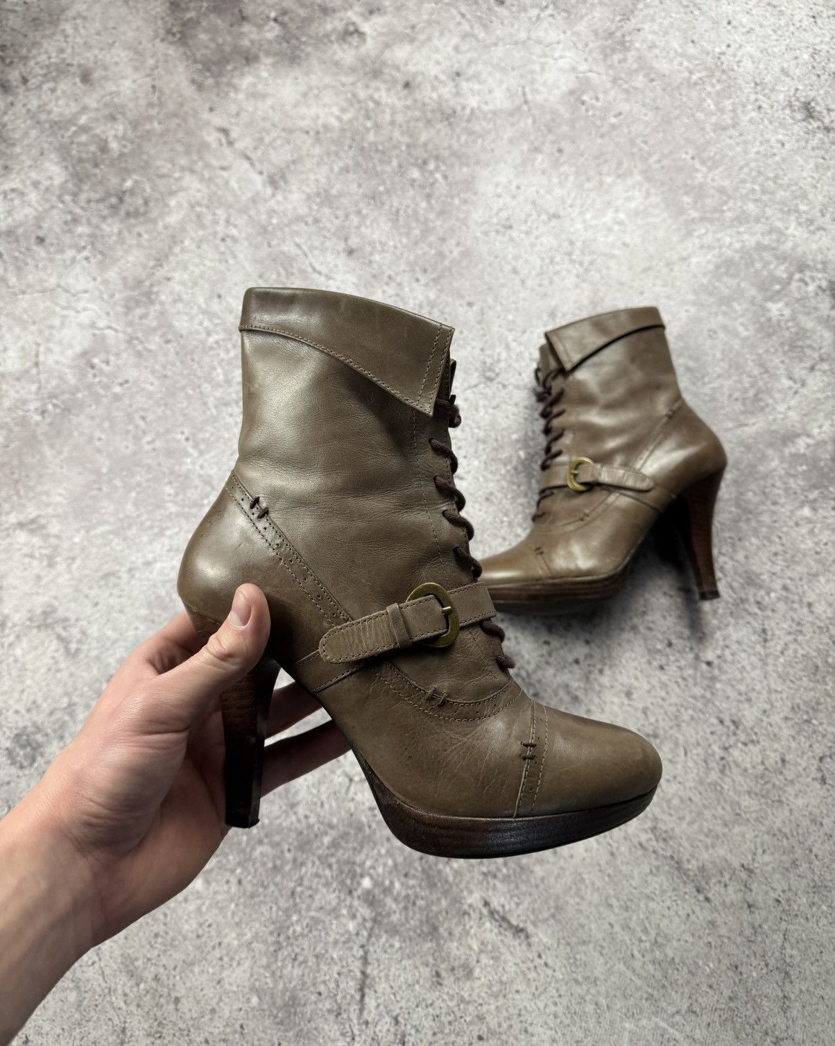 If Six Was Nine Vintage AS 98 Heel Rick Owens Style Leather Heels Boots Y2K Size US 7 / IT 37 - 7 Thumbnail