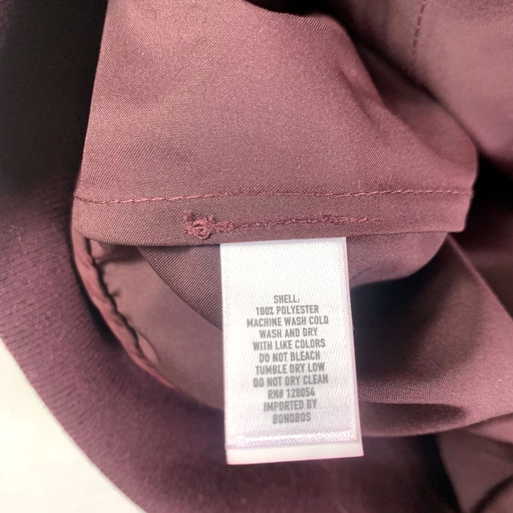 Bonobos Bonobos Jacket Mens Large Red Satin Bomber Slim Fit Lined Full Zip Lightweight Jacket Size US L / EU 52-54 / 3 - 4 Thumbnail