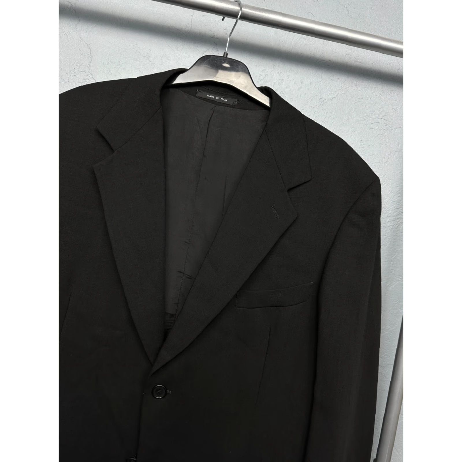 Emporio Armani Emporio Armani Blazer Mens Two Buttons Wool Black Size L Size 42R - 2 Thumbnail