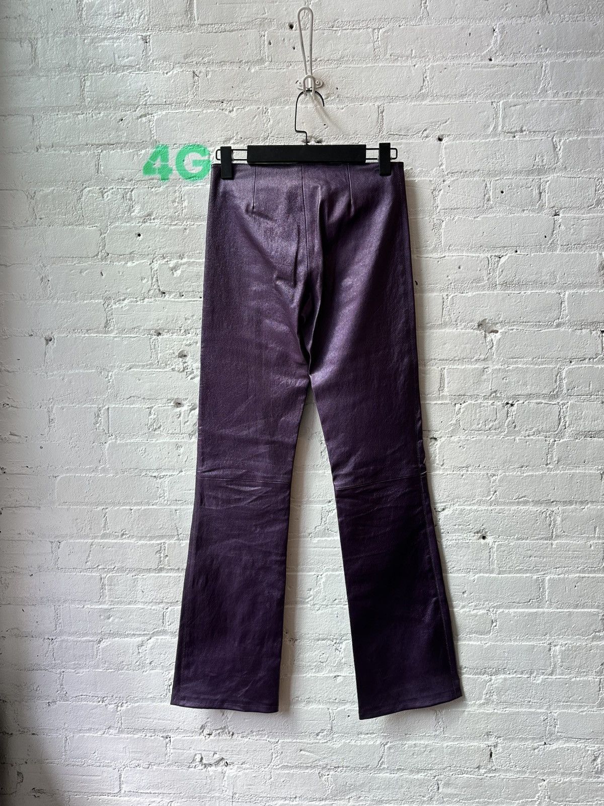 Chrome Hearts CHROME HEARTS PURPLE FLUR LEATHER PANTS Size 25" / US 0 / IT 36 - 4 Thumbnail