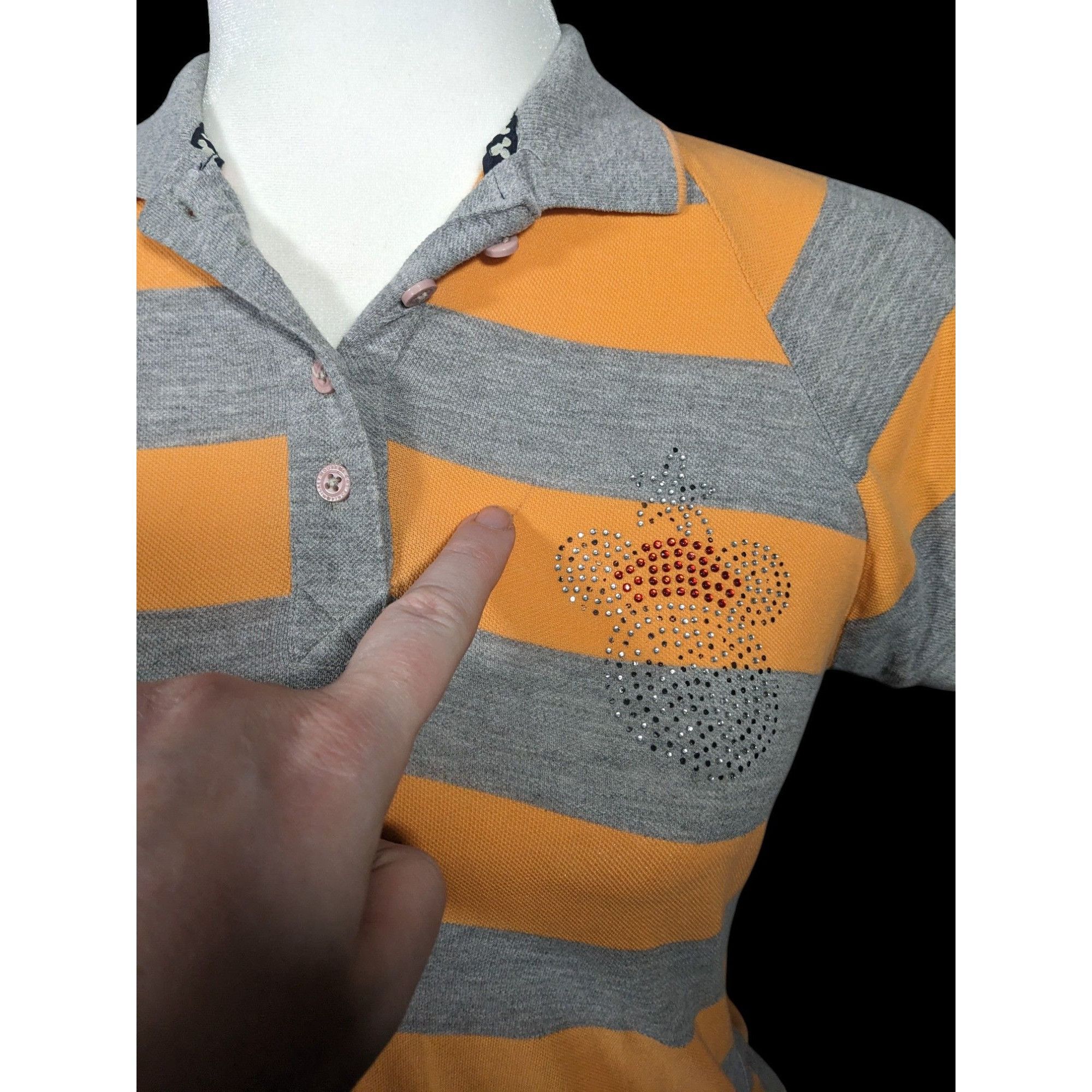 Disney Kook N Keech For Disney Grey And Orange Striped Casual Dress Size S / US 4 / IT 40 - 3 Thumbnail