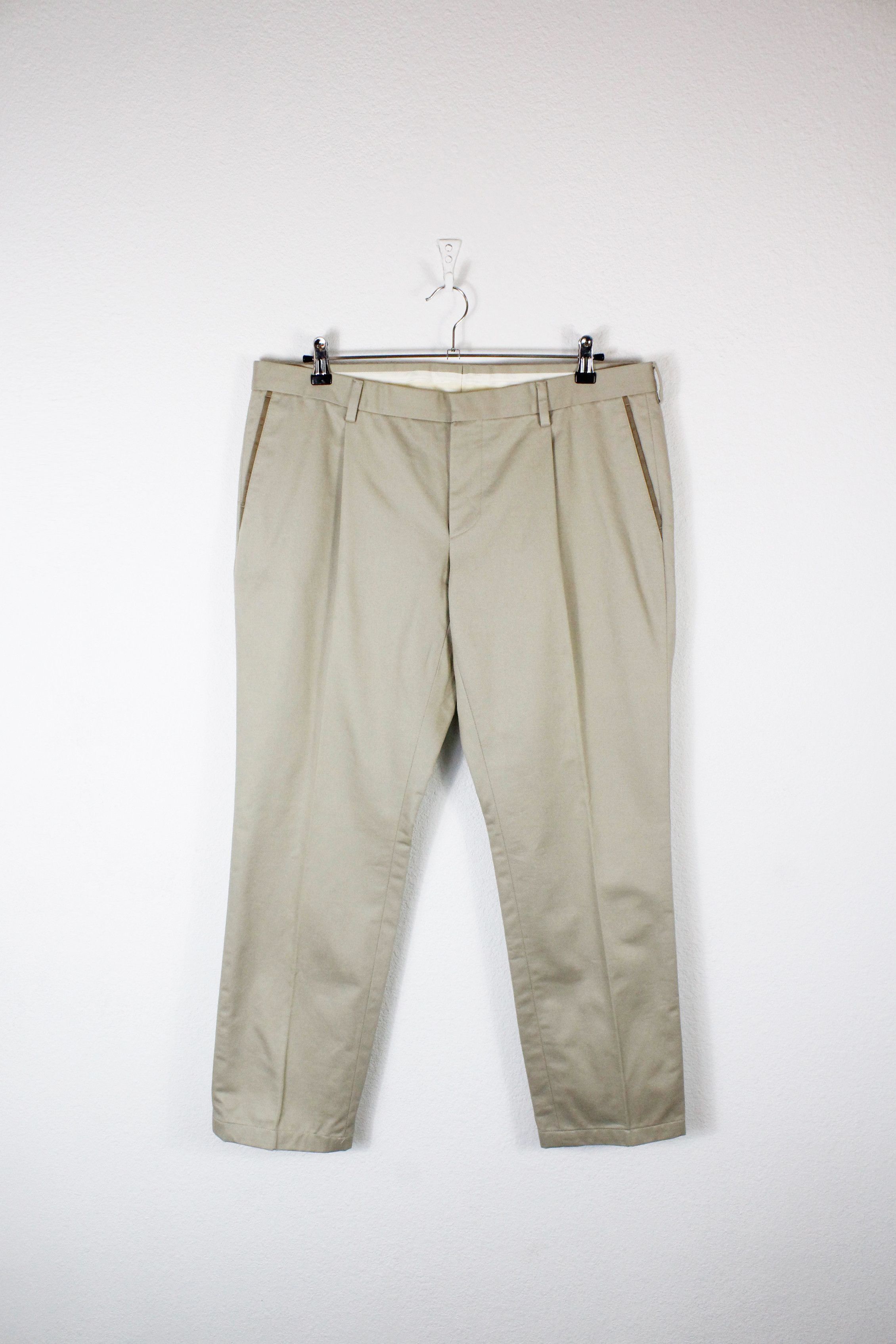 Gucci Vintage Gucci by Tom Ford Beige Twill Cotton Pants Trousers Size US 36 / EU 52 - 1 Thumbnail