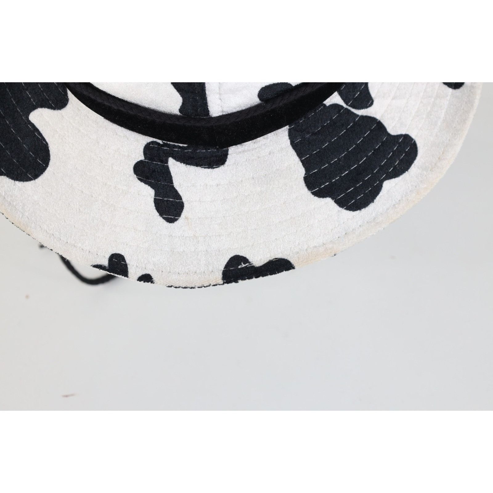 Vintage Vintage 90s Streetwear Cowgirl Cow Spots Velour Cowboy Hat Size ONE SIZE - 7 Thumbnail