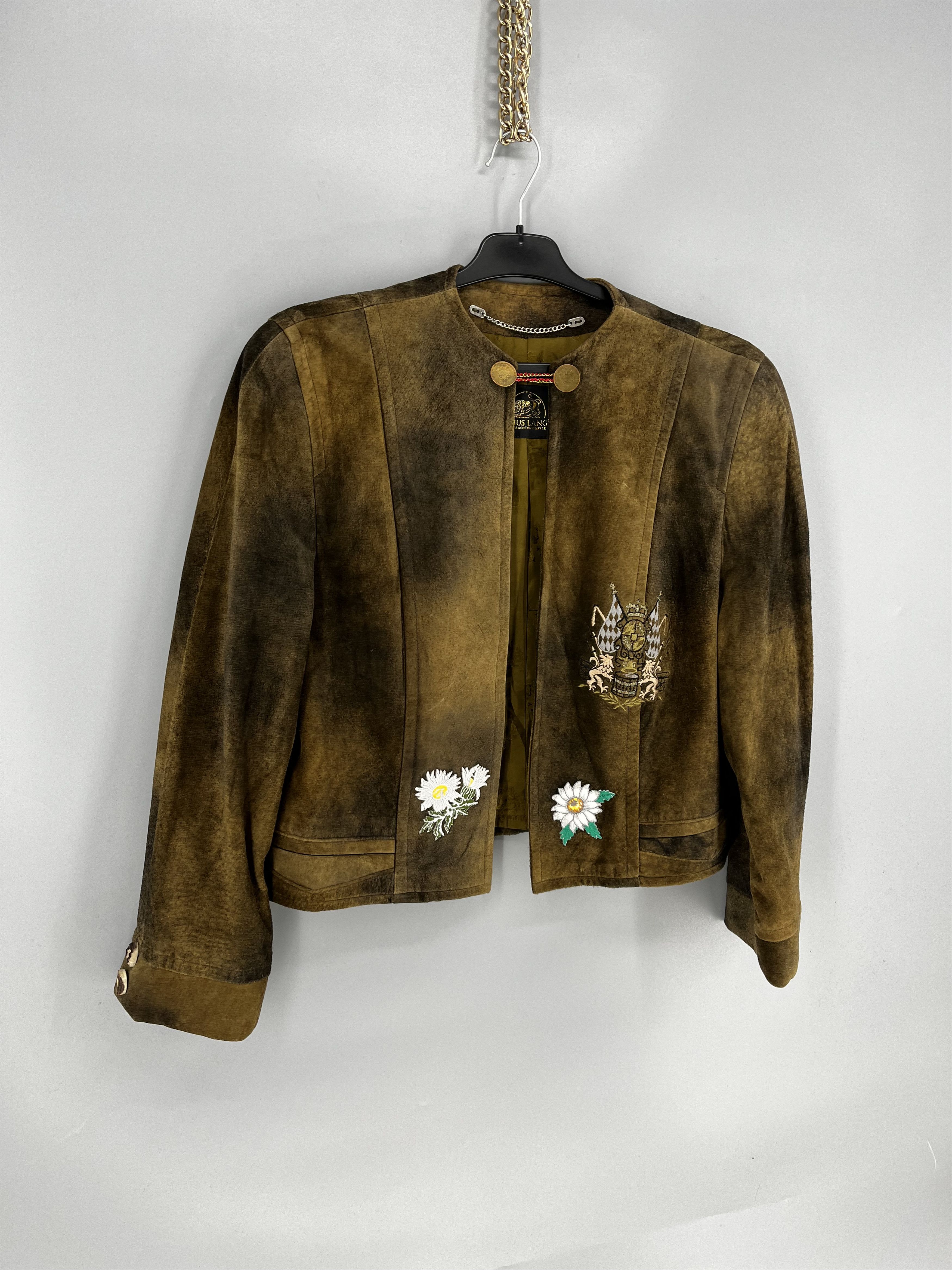 Vintage Vintage Julius Lang Bavarian Leather Jacket Trachten Style Size S / US 4 / IT 40 - 2 Thumbnail