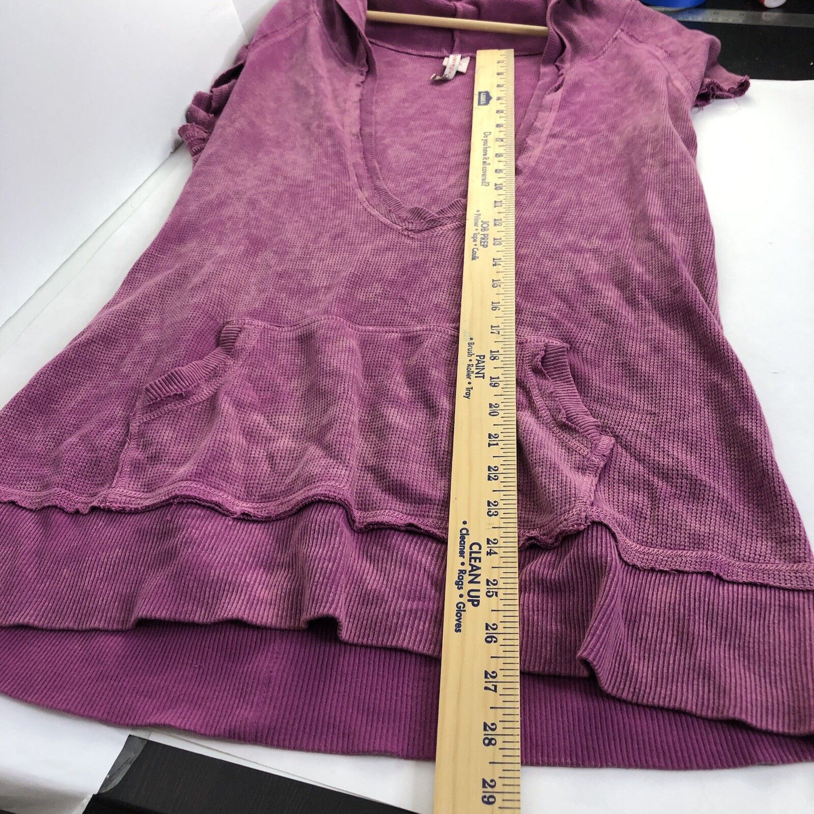 Other THREADS Y2K Short Sleeves Hoodie Shirt Top Hooded Plum Raw Size XL / US 12-14 / IT 48-50 - 6 Thumbnail
