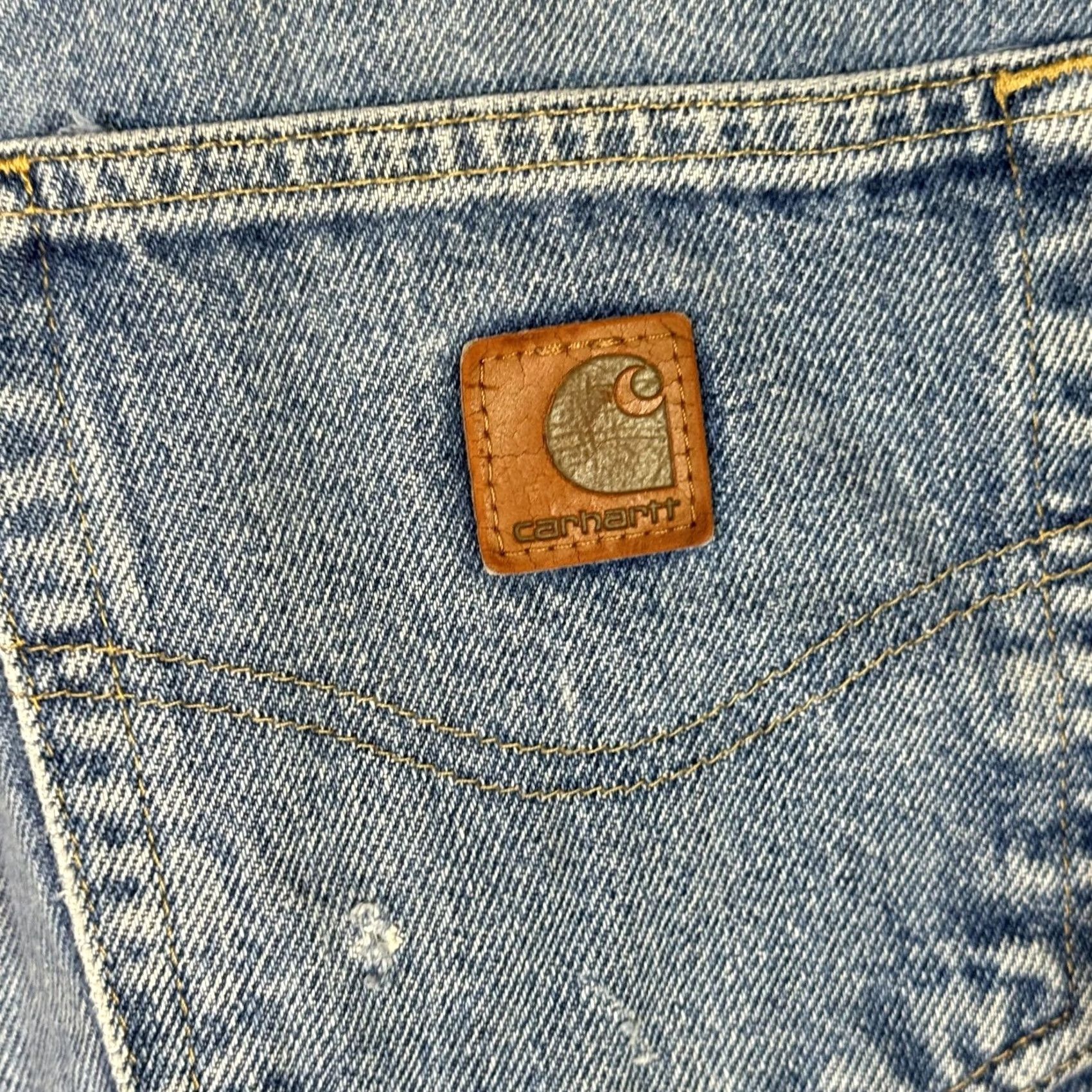 Carhartt VINTAGE Carhartt Jeans Mens 40x30 Blue Relaxed Fit Work Jeans Denim Pants 40x30 Mens Jeans Blue Carhartt Workwear Denim USA 90s Mens Size US 40 / EU 56 - 7 Thumbnail