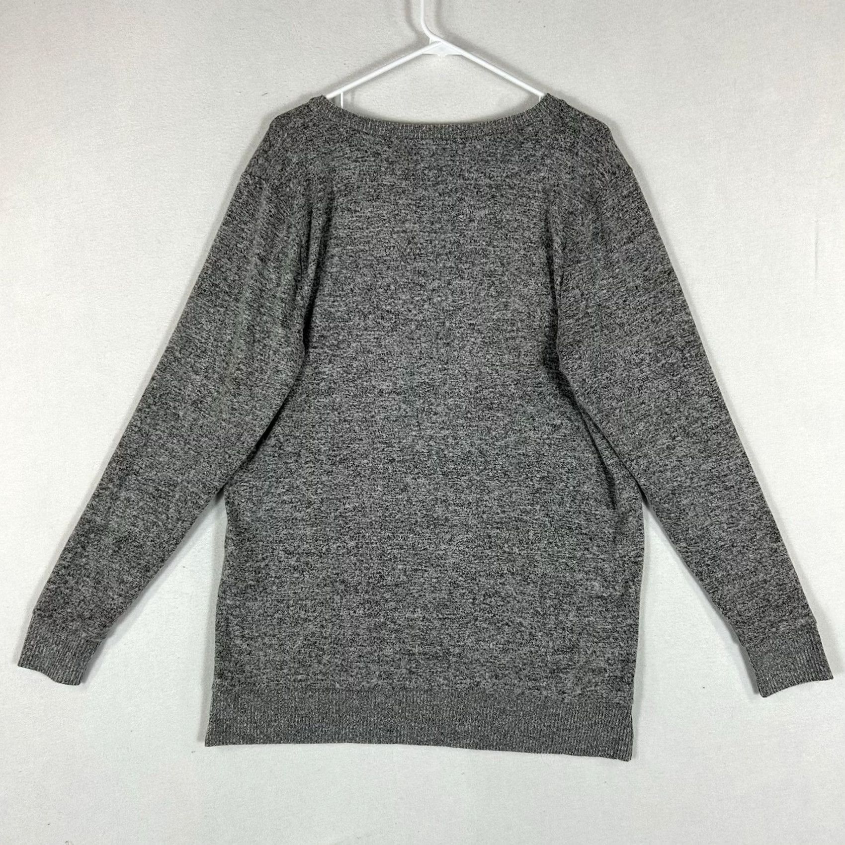 Lucky Brand Lucky Brand Sweatshirt Lightweight Long Sleeve V-Neck Pullover Womens Large Gray Pullover Knit Slim Casual City Minimalist Size L / US 10 / IT 46 - 7 Thumbnail
