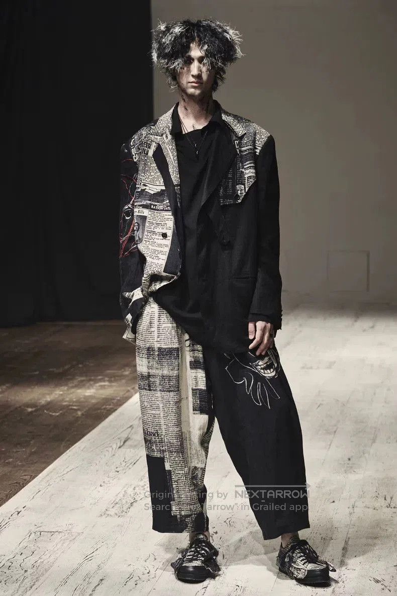 Yohji Yamamoto Yohji Yamamoto 22SS Runway Newspaper Blazer. Size US M / EU 48-50 / 2 - 2 Thumbnail