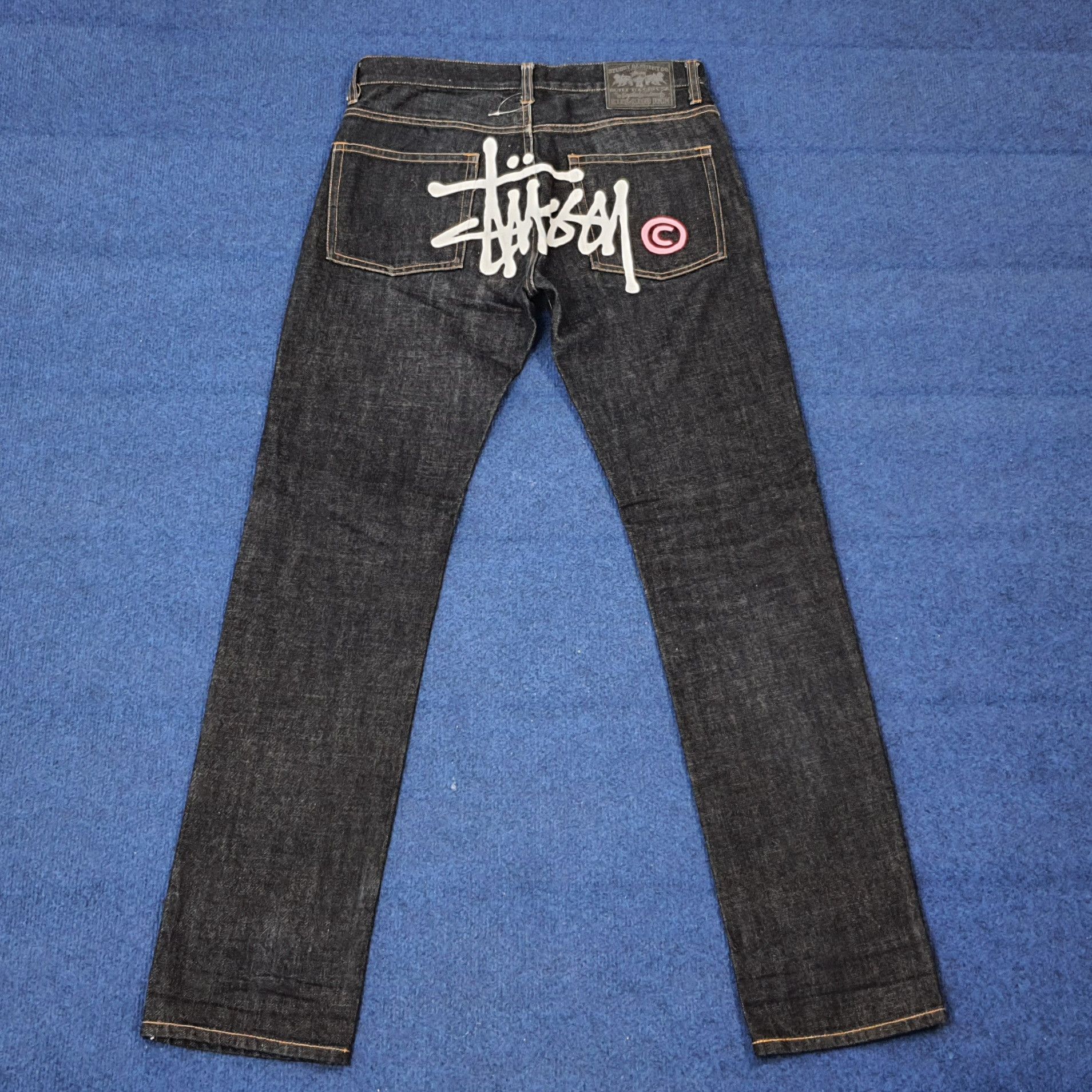 Streetwear × Stussy × Vintage Stussy Rough and Rugged Denim Jeans