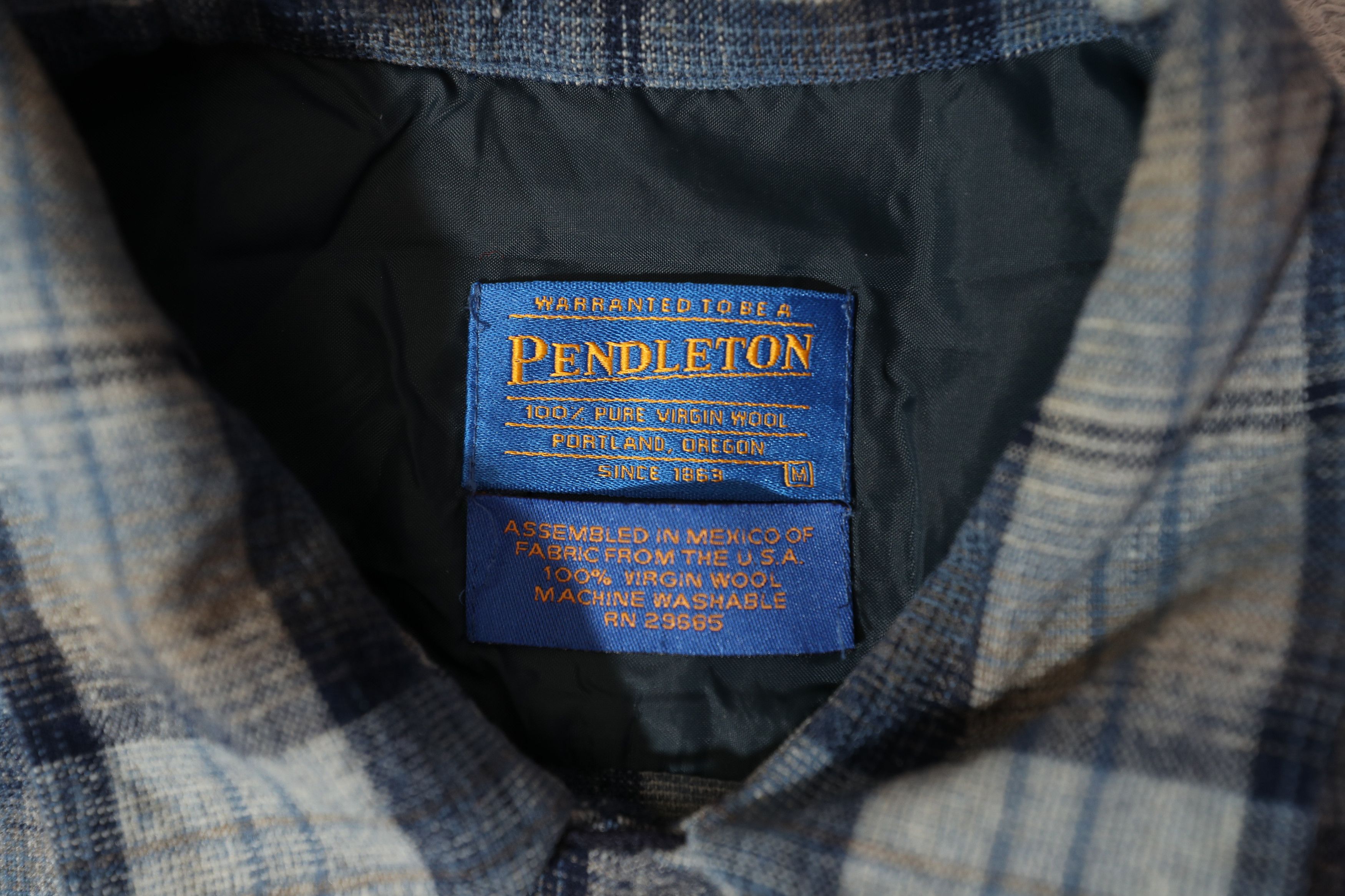 Pendleton Vintage Pendleton Wool Blue Tartan Flannel (M) Size US M / EU 48-50 / 2 - 11 Thumbnail