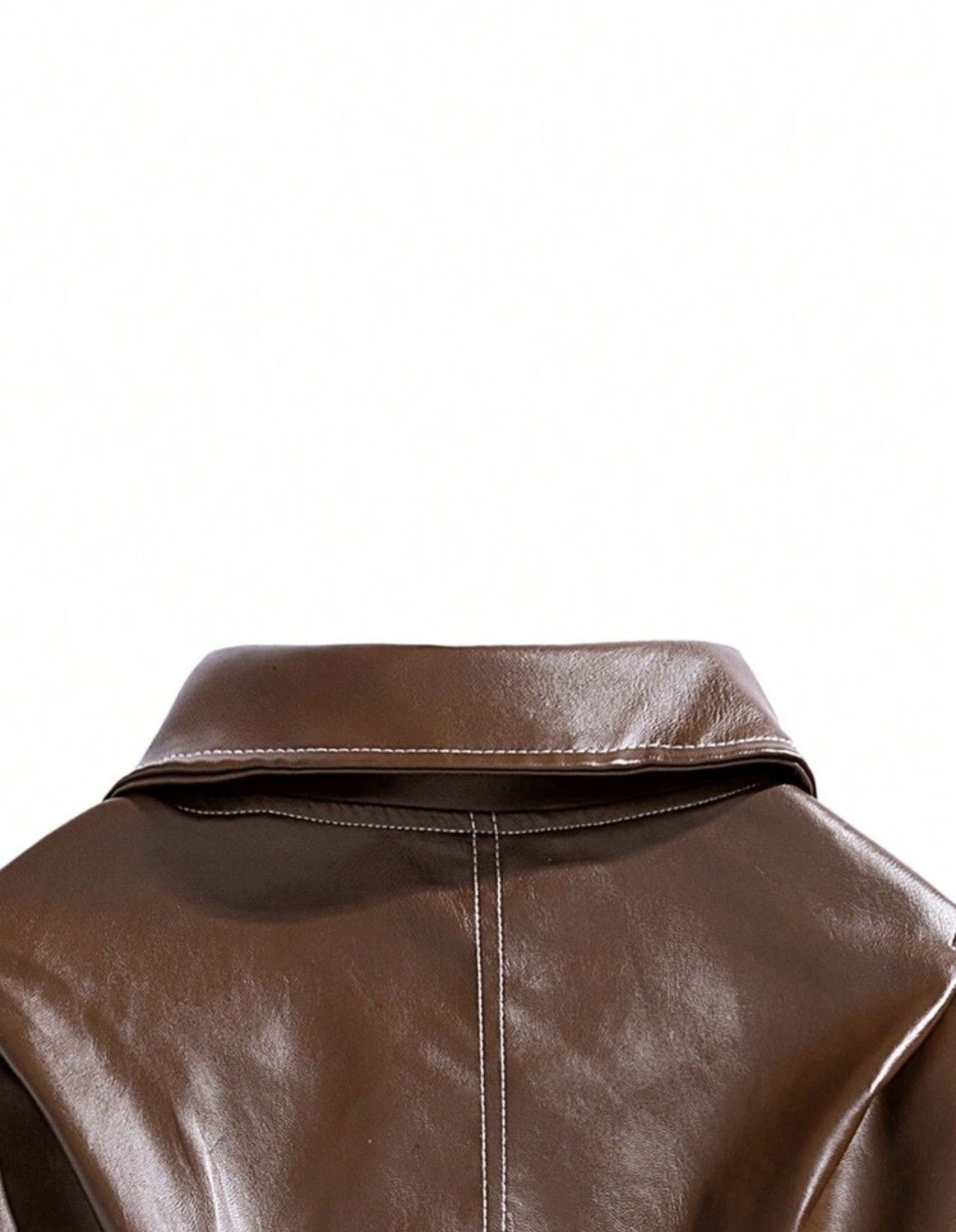 Vintage Men’s Turndown Collar PU Leather Jacket Size US XL / EU 56 / 4 - 6 Thumbnail