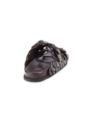 Valentino o1y0525 Leather Slippers in Dark Brown Size US 8 / EU 41 - 3 Thumbnail