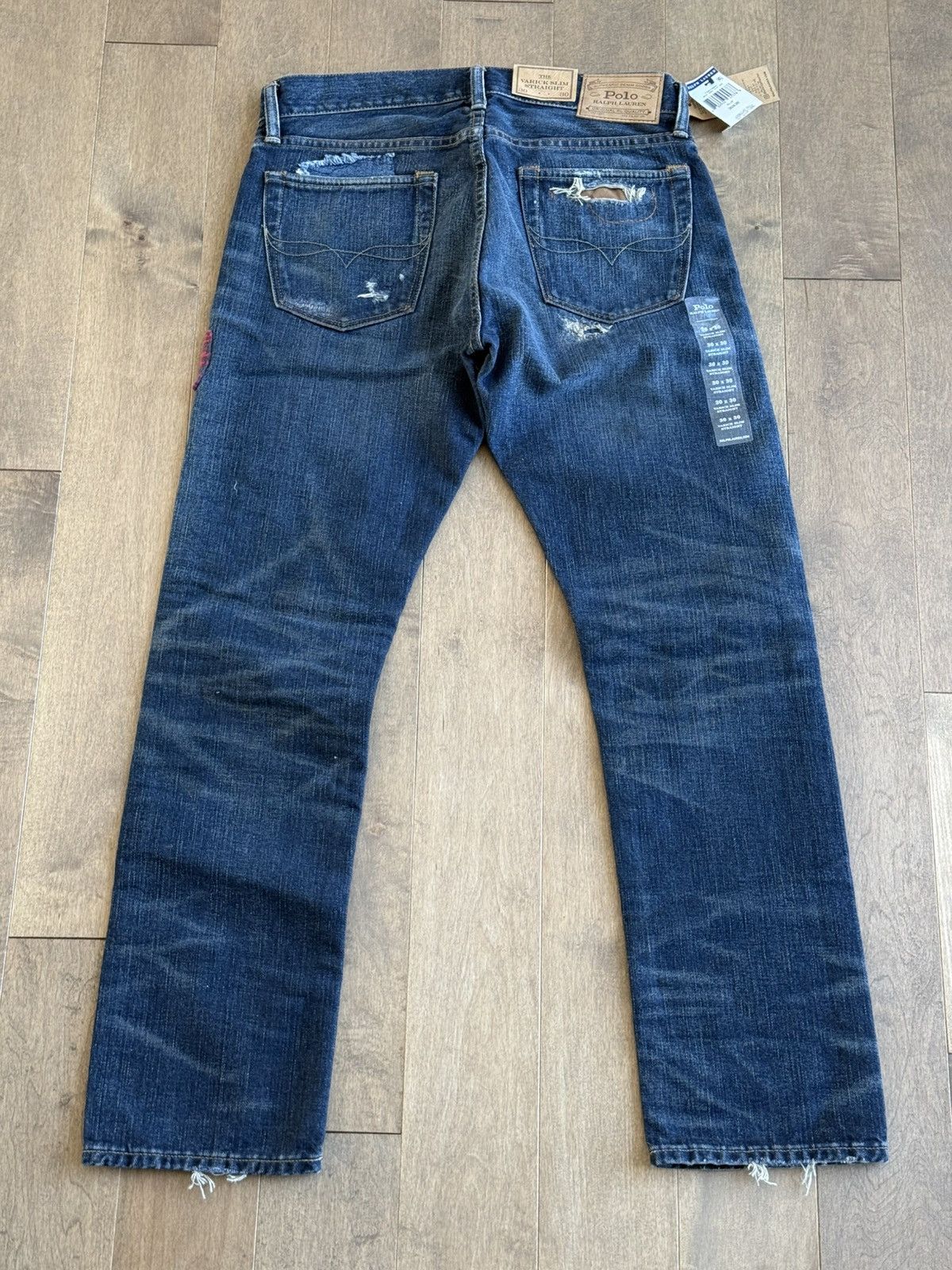 Polo Ralph Lauren × Ralph Lauren New Rare Polo Patchwork Distressed Straight Slim Jeans 30x30 Size US 30 / EU 46 - 2 Thumbnail