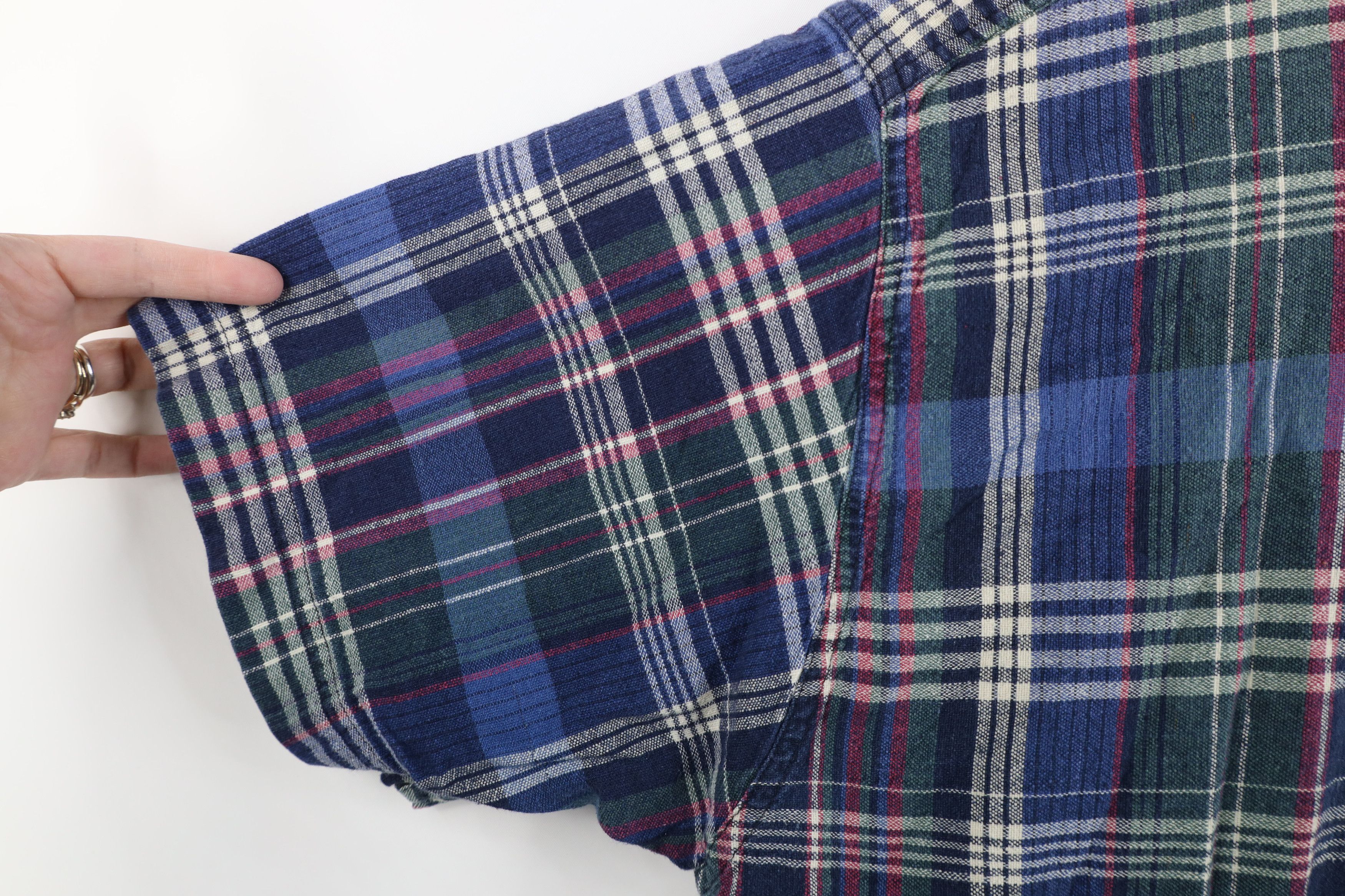 Vintage Vintage 90s Streetwear Weave Knit Button Down Shirt Plaid Size US XL / EU 56 / 4 - 5 Thumbnail