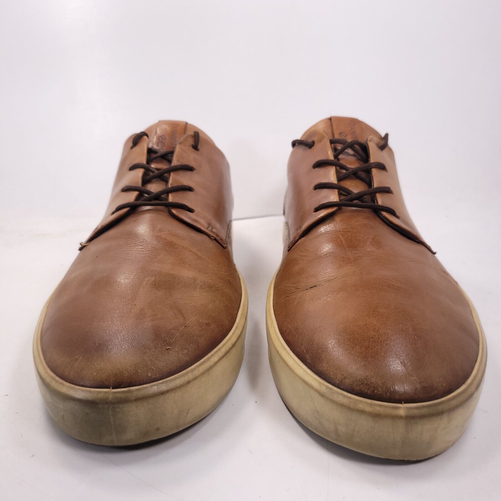 Ecco Ecco Leather Oxford Shoe Men Size 11 44068401021 Brown White Size US 11 / EU 44 - 2 Thumbnail