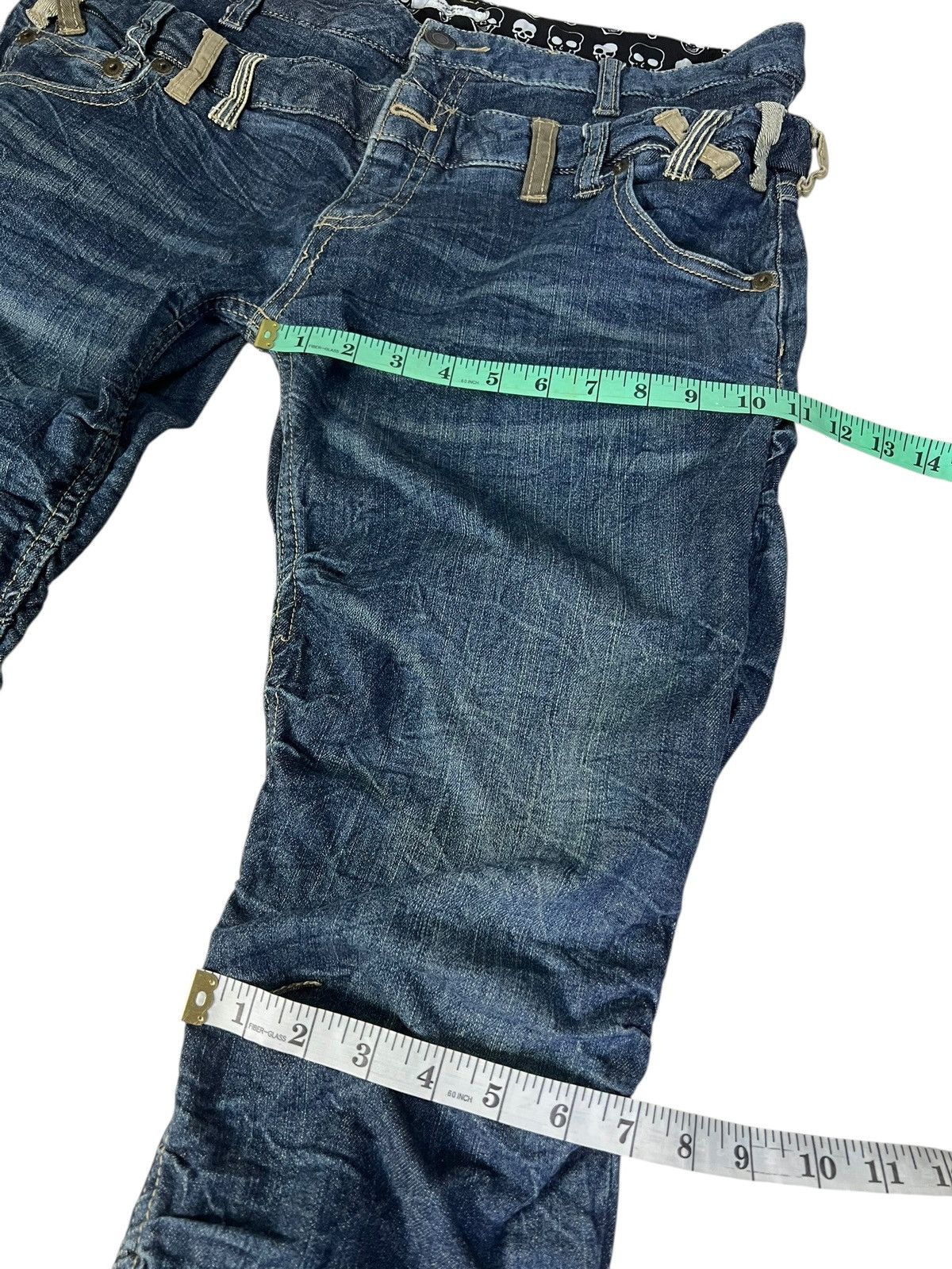 Japanese Brand Japanese brand skull Double Waist sedionaries Denim Jean Size US 35 - 16 Thumbnail