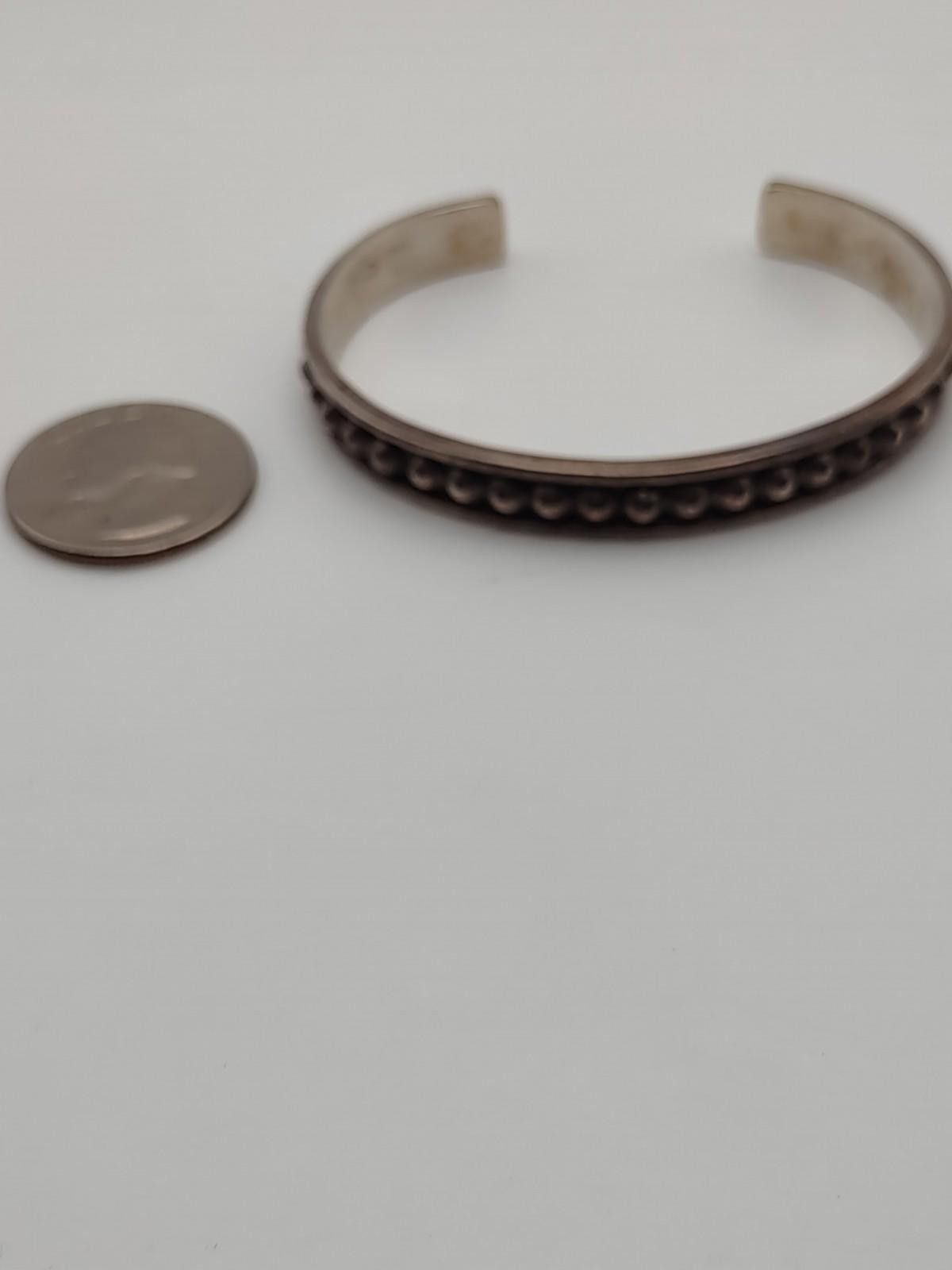 The Unbranded Brand Heavy Sterling Silver Cuff Bracelet 20.7g Oxidized Size ONE SIZE - 4 Thumbnail