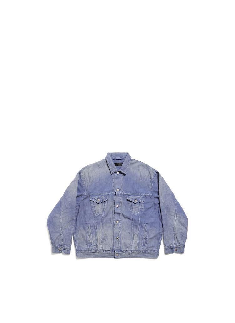 Balenciaga o1tr1nto1025 Denim Large Fit Jacket in Blue Size US L / EU 52-54 / 3 - 1 Preview