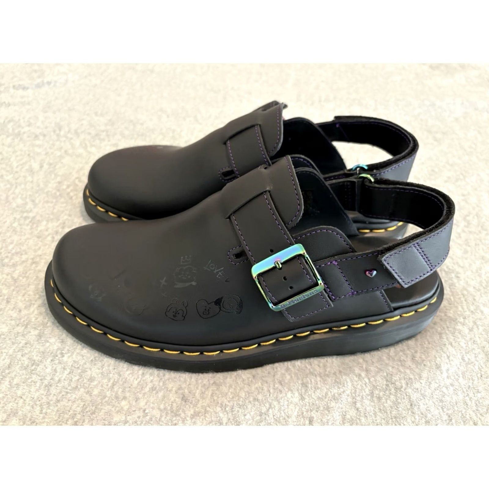 Dr. Martens Dr Doc Martens Jorge II BT21 BTS Black Boots Mens Size 10 Womens Size 11 Boots Size US 10 / EU 43 - 5 Thumbnail