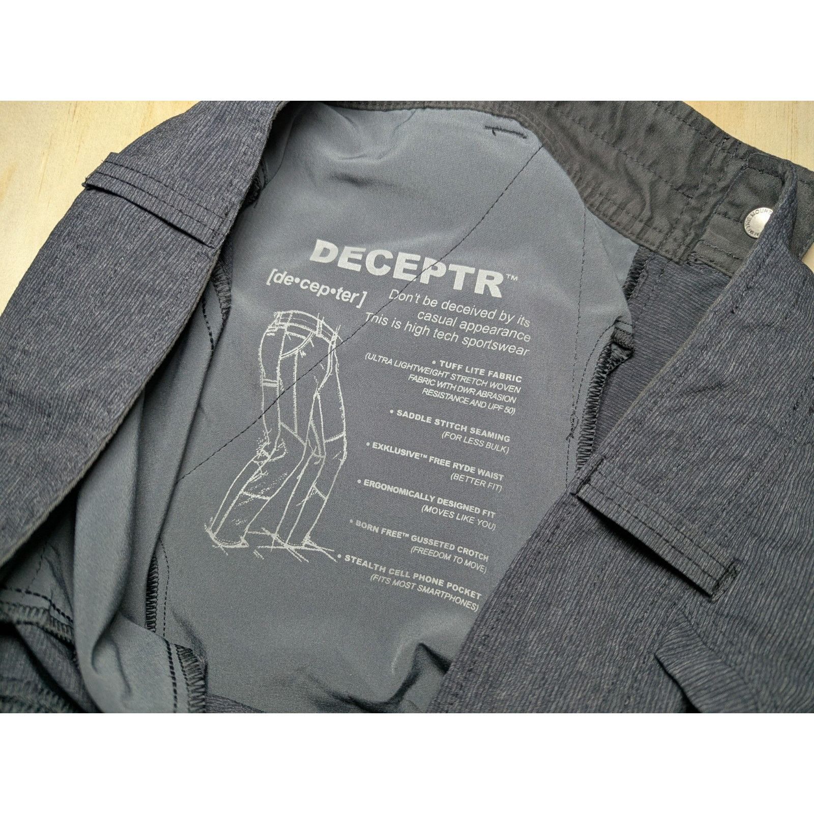 Kuhl Kuhl Men's 36x31 Deceptr Pants Dark Grey Tuff Lite Stretch Size US 36 / EU 52 - 7 Thumbnail