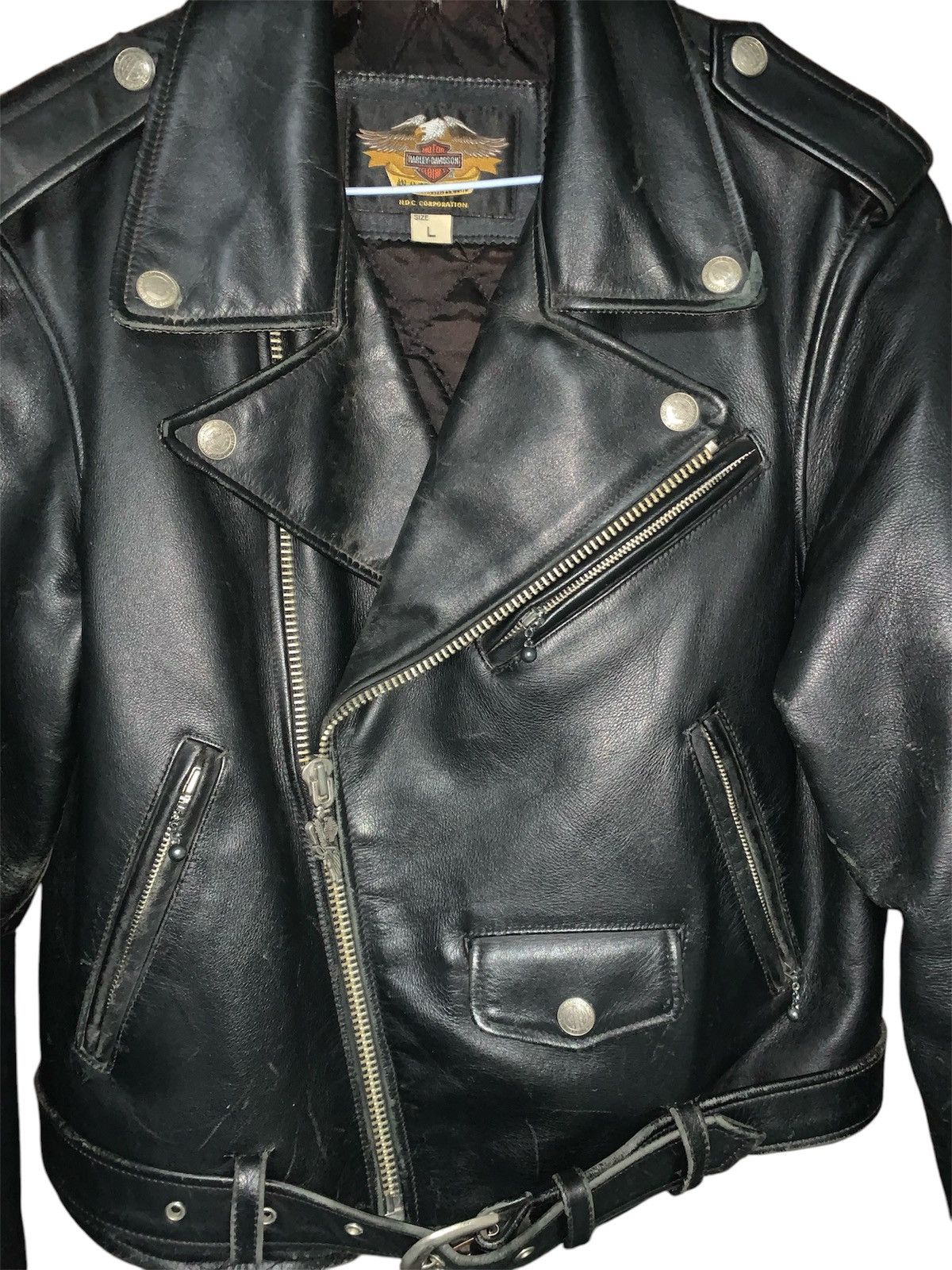 Harley Davidson Harley Davidson Double Collar Leather jacket Size US L / EU 52-54 / 3 - 3 Thumbnail