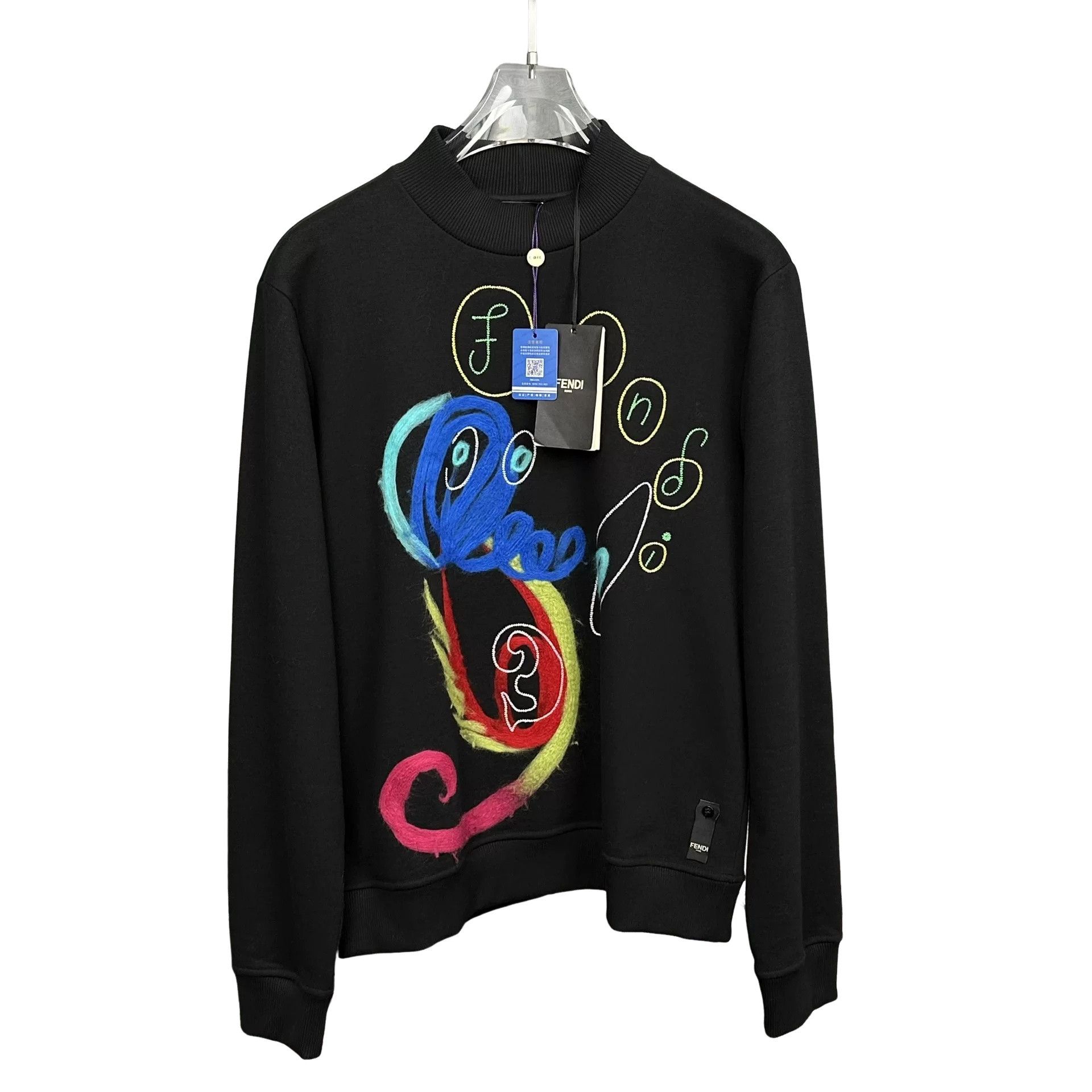 Fendi Fendi Embroidered Graphic Sweatshirt Size M Size US M / EU 48-50 / 2 - 1 Thumbnail