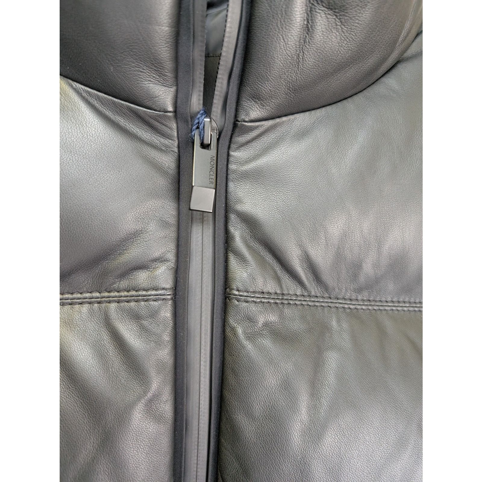 Moncler o1rshd1 Leather Down Jacket in Black Size US XL / EU 56 / 4 - 8 Thumbnail