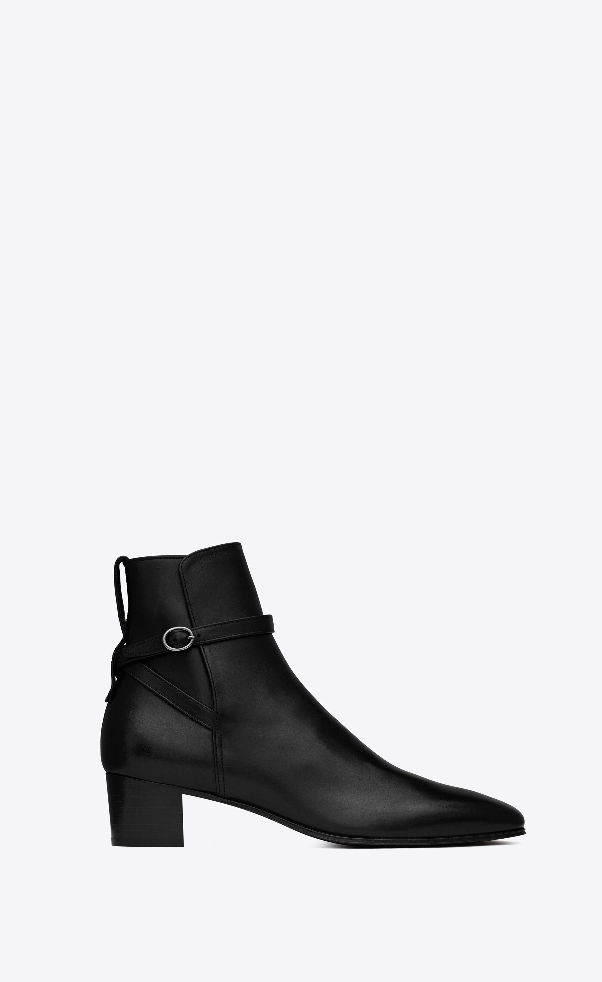 Saint Laurent Paris o1s1wg111224 Terry Jodhpur Boots In Smooth in Black Size US 9 / EU 42 - 1 Thumbnail
