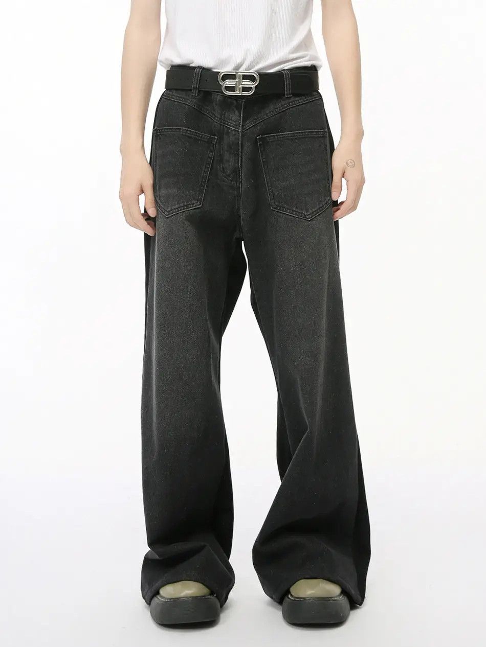 Japanese Brand Retro loose fit patchwork wide leg jeans Size US 32 / EU 48 - 4 Thumbnail