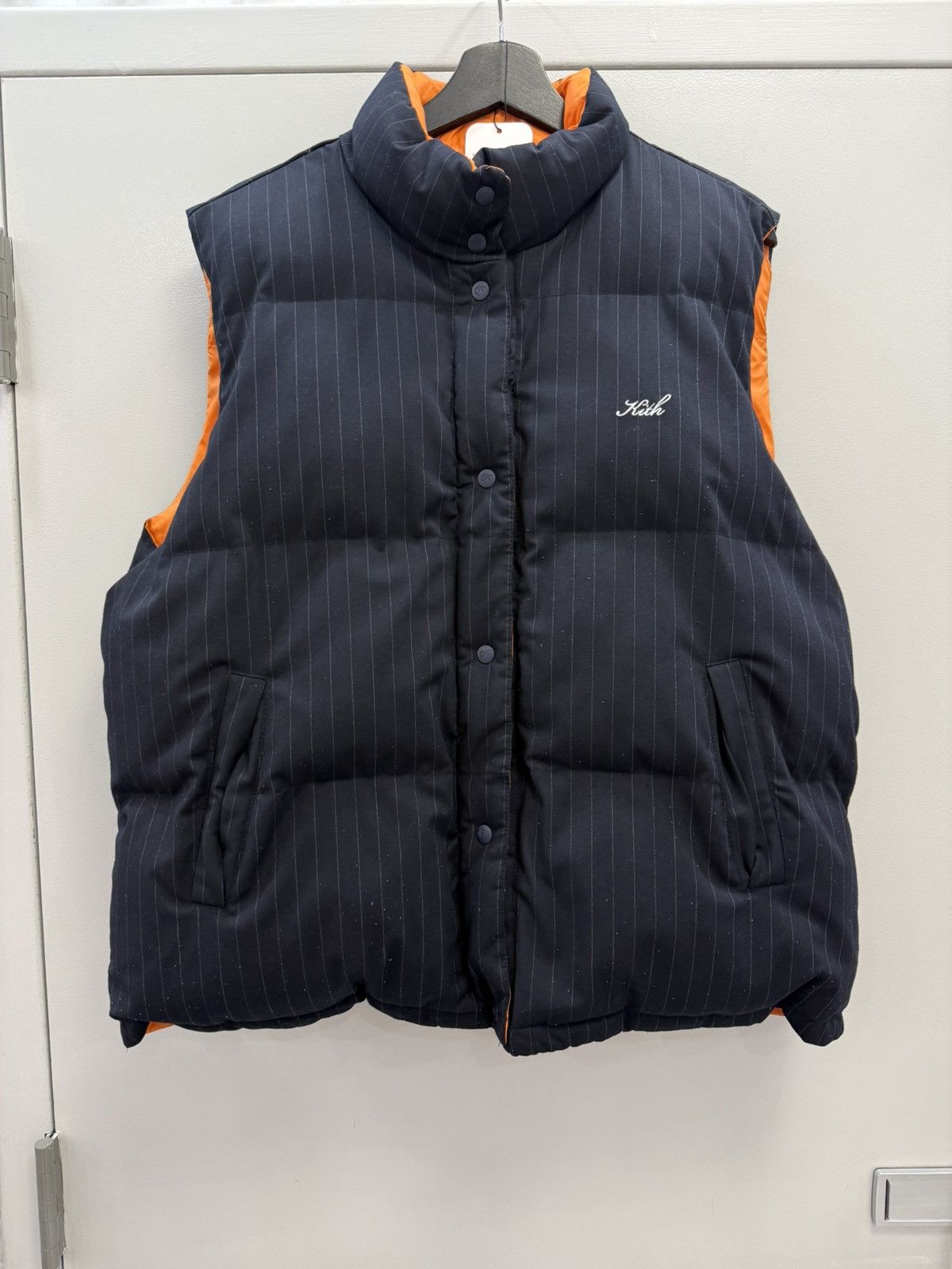 Kith Kith Pinstripe Puffer Vest Size US XL / EU 56 / 4 - 1 Thumbnail