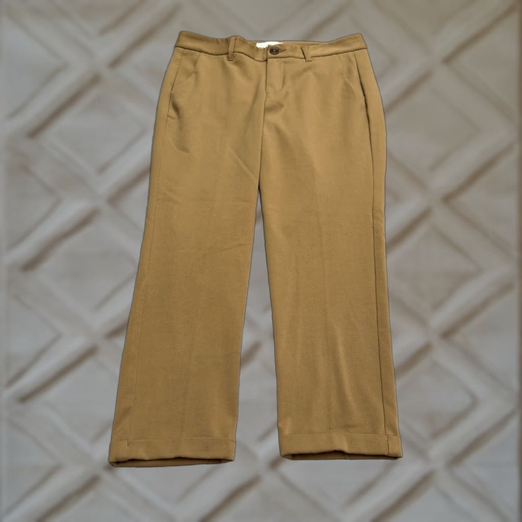 Old Navy Old Navy Womens 4 Khaki Brown Mid Rise Cuffed Straight Leg Ankle Pants Size 27" / US 4 / IT 40 - 1 Thumbnail