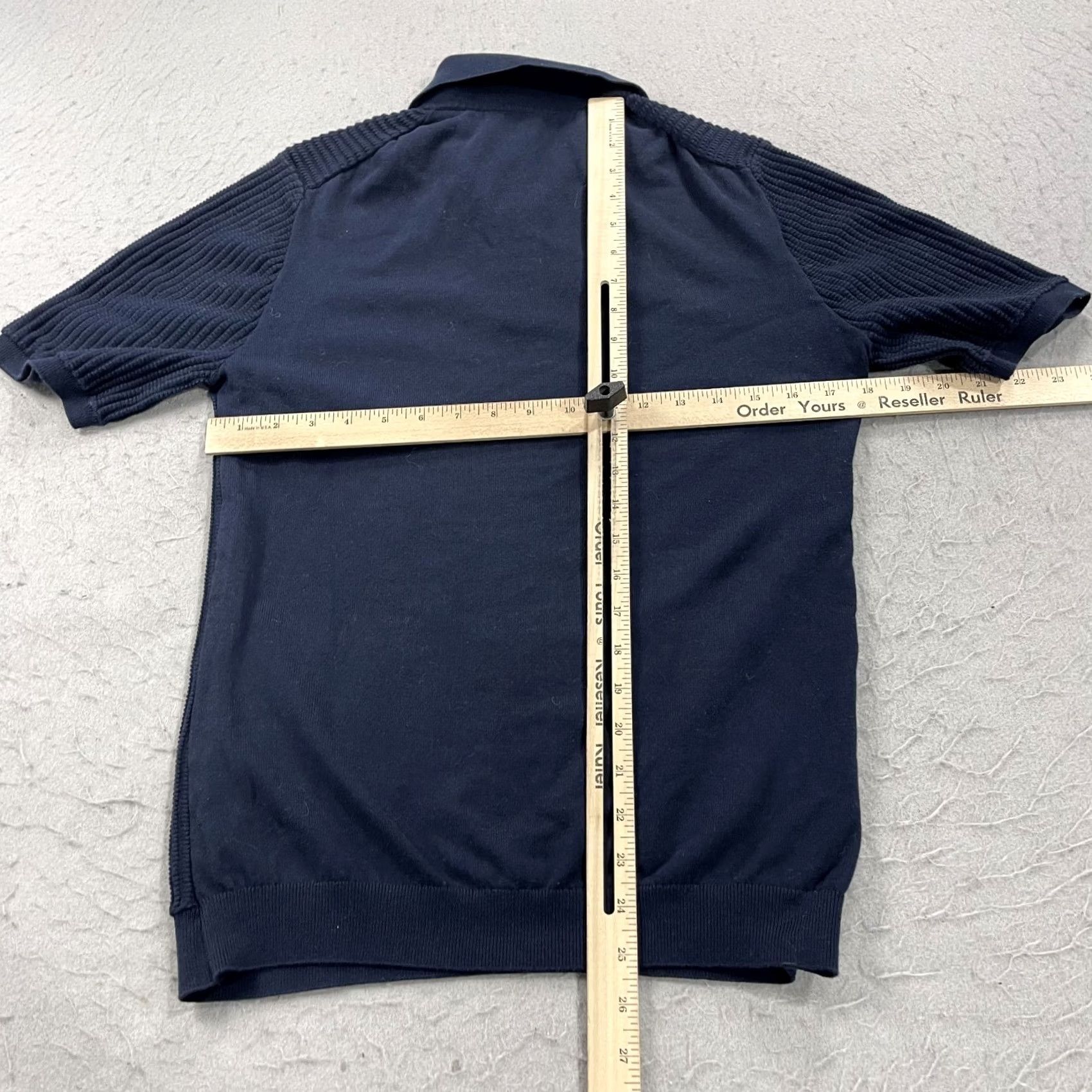 Reiss Reiss Polo Shirt Mens Medium Navy Blue Short Sleeve Knit Button Casual Preppy Size US M / EU 48-50 / 2 - 6 Thumbnail