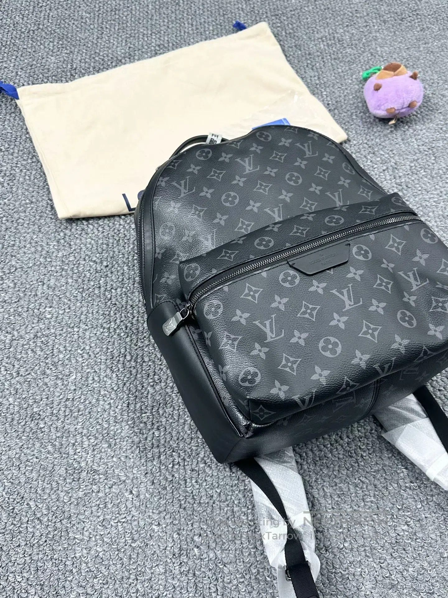 Louis Vuitton Louis Vuitton Black Apollo Series Printed Logo Backpack| Size ONE SIZE - 3 Thumbnail
