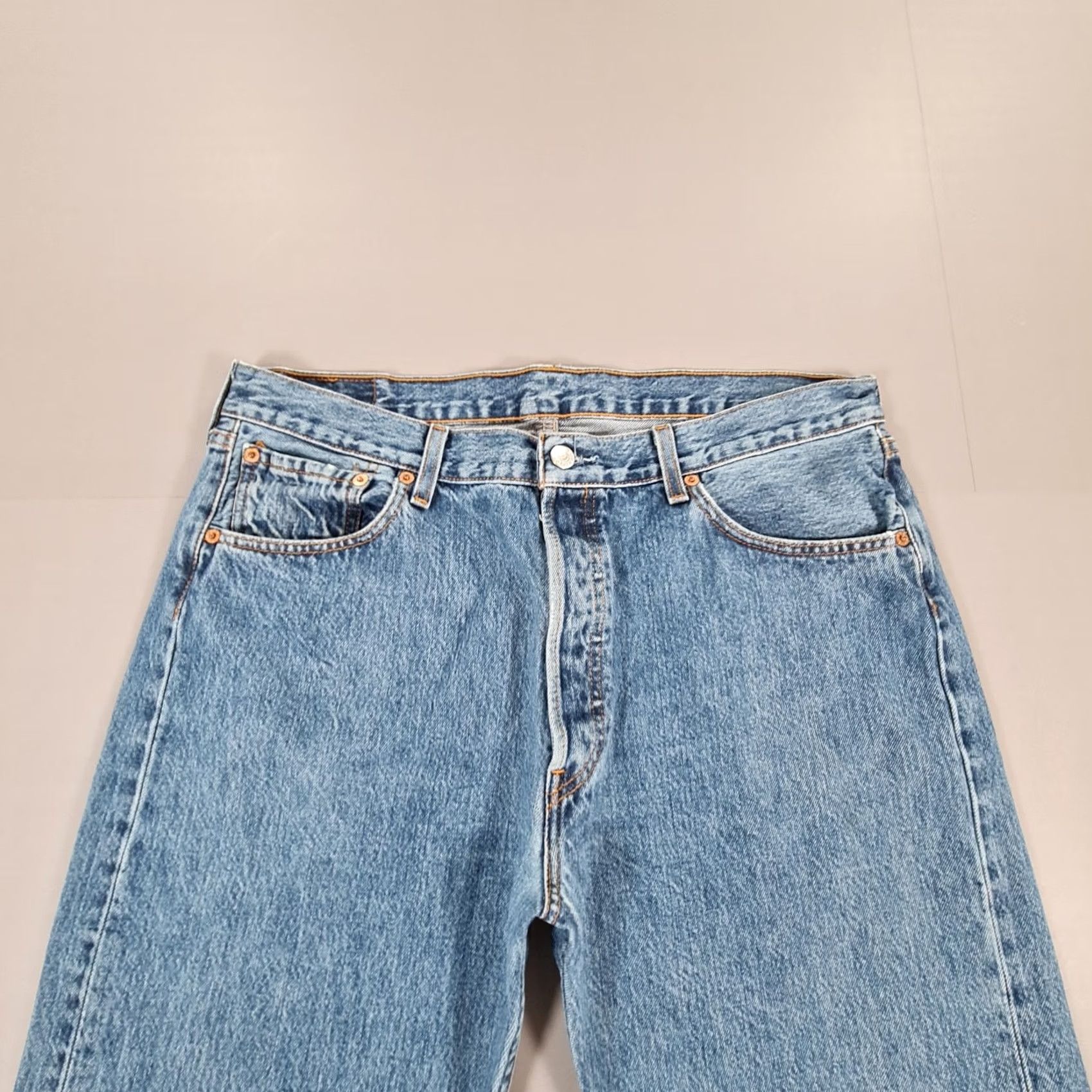 Levi's Levi's 501 Jeans Mens Blue W36 L32 Regular Fit Straight Leg Denim Button Fly Vintage No Size US 36 / EU 52 - 2 Thumbnail