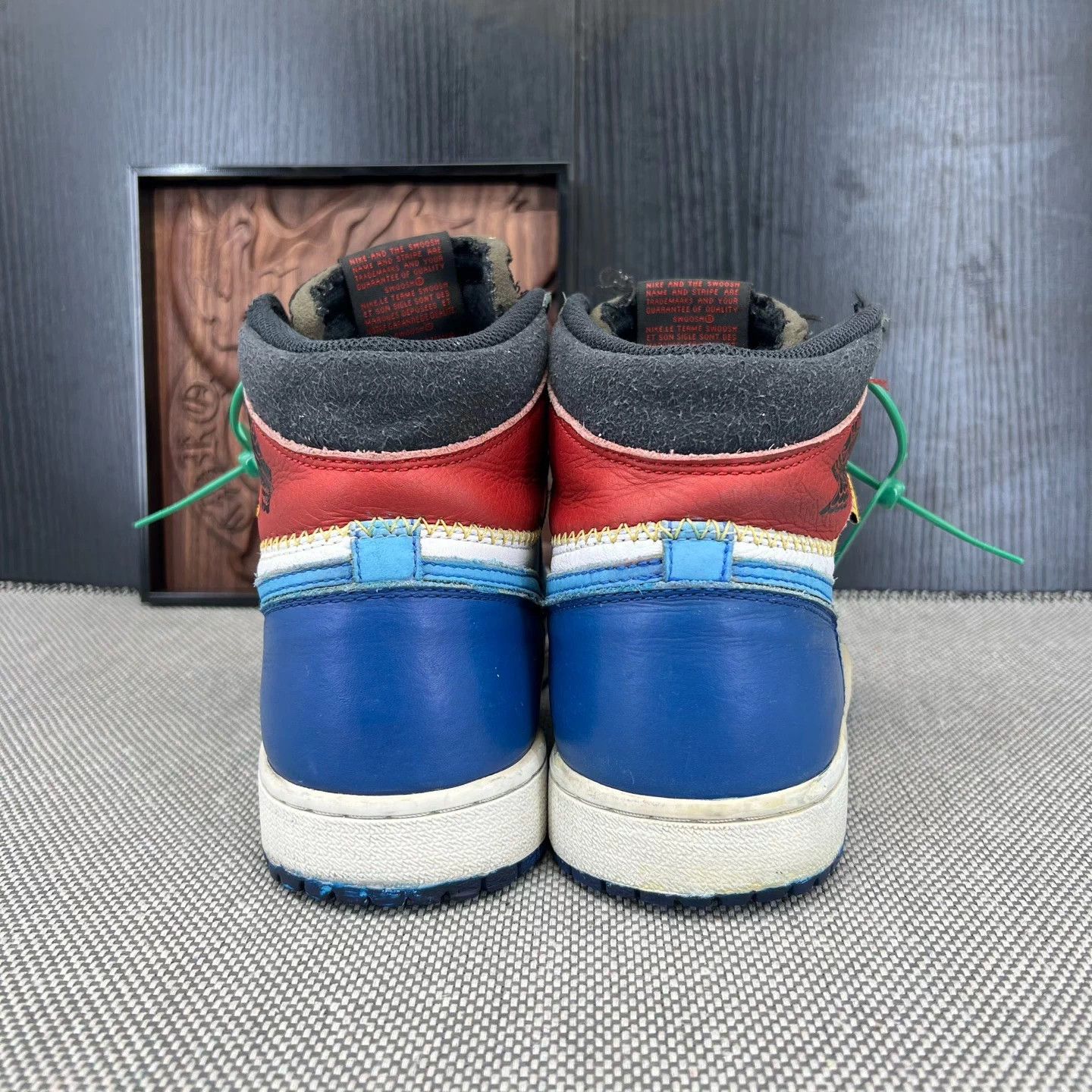 Nike Air Jordan 1 Union Blue 42.5 Repaired Heel Size US 9.5 / EU 42-43 - 5 Thumbnail