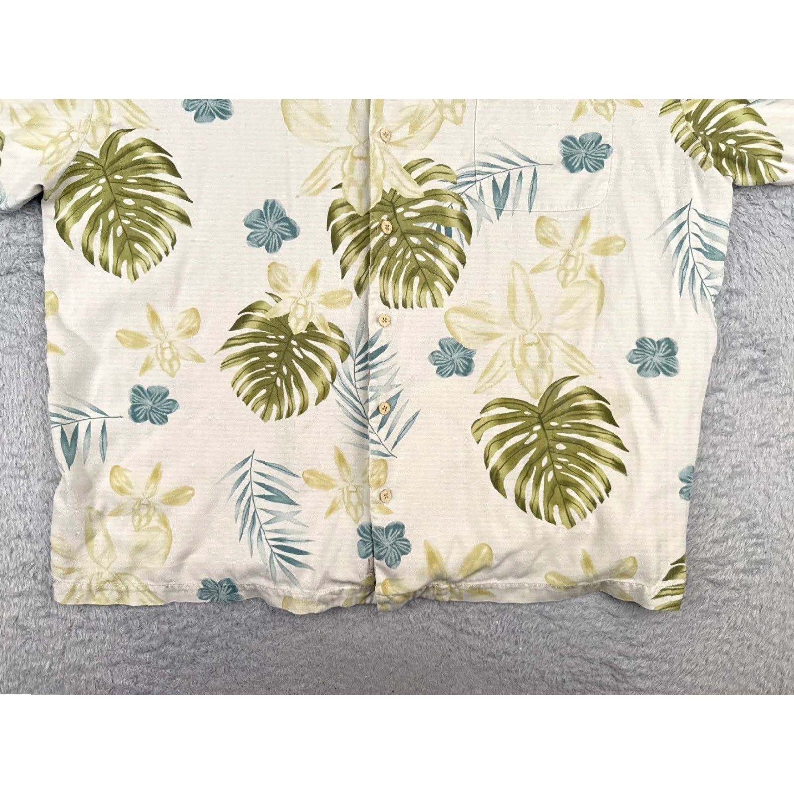 Tommy Bahama Tommy Bahama Shirt Men 2XL XXL White Green Floral 100% Silk Hawaiian Button Up Size US XXL / EU 58 / 5 - 5 Thumbnail
