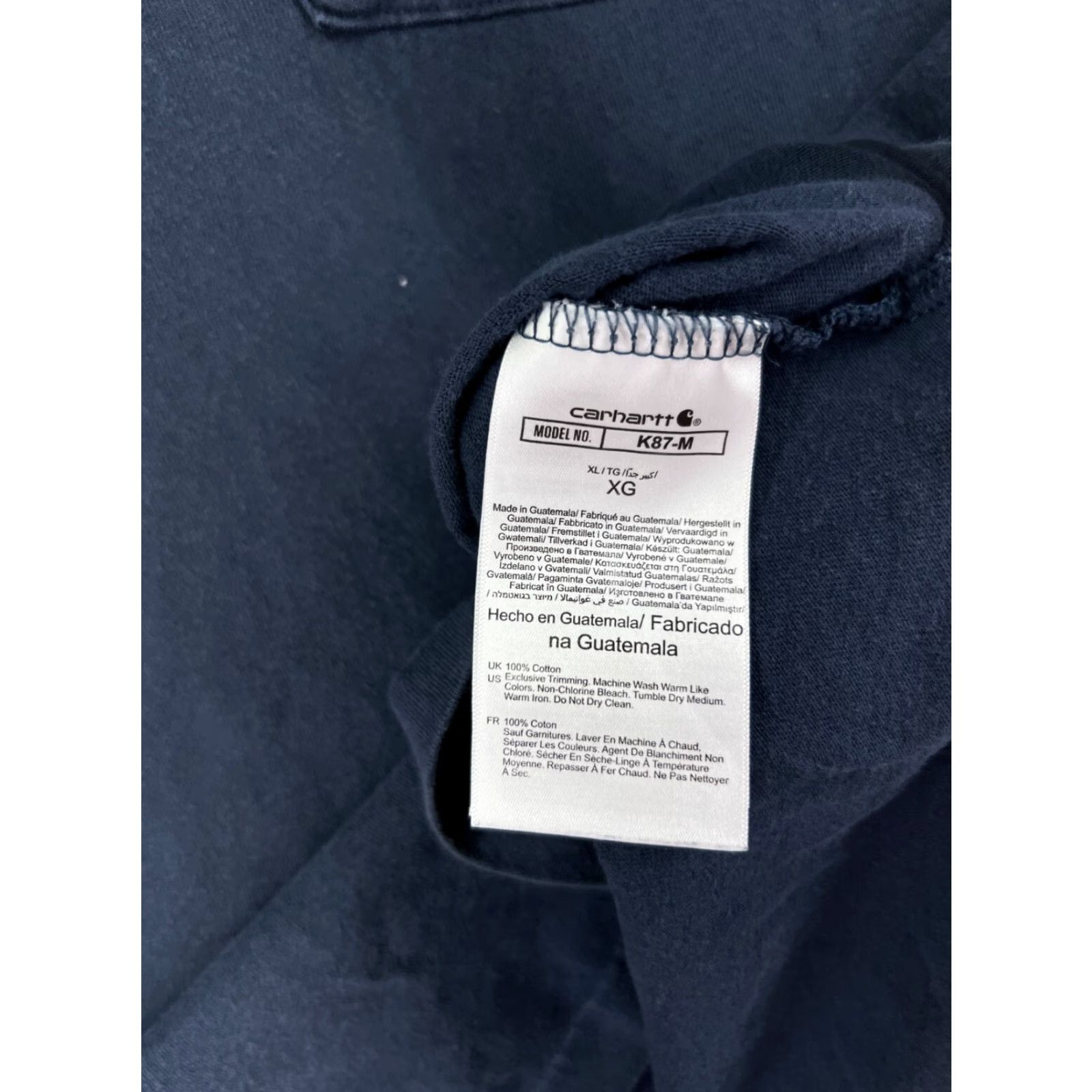 Carhartt Carhartt Shirt Men XL Blue Short Sleeve Crew Neck Cotton Pocket T-Shirt Size US XL / EU 56 / 4 - 4 Thumbnail