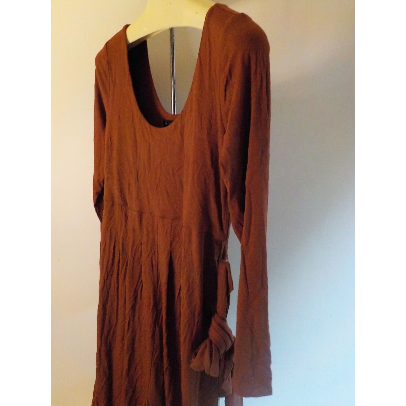 Vintage PEA IN THE POD Maternity Jumpsuit Long Sleeved Belted Knit Burnt Orange XS? MED-N Size M / US 6-8 / IT 42-44 - 4 Thumbnail