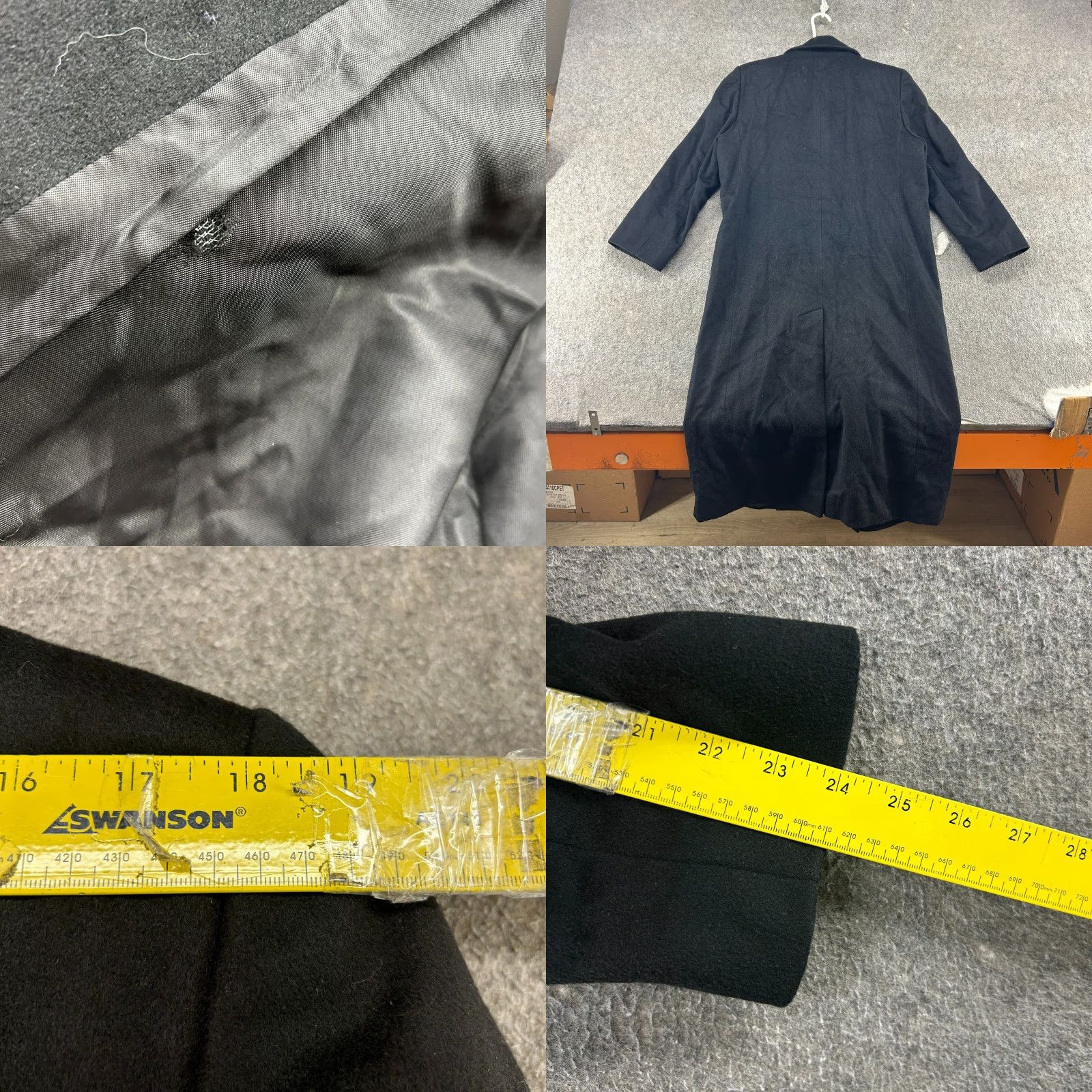 Jones New York VINTAGE Jones New York Coat Women XL Black Wool Long Trench Double Breasted 90s Overcoat Size XL / US 12-14 / IT 48-50 - 8 Thumbnail