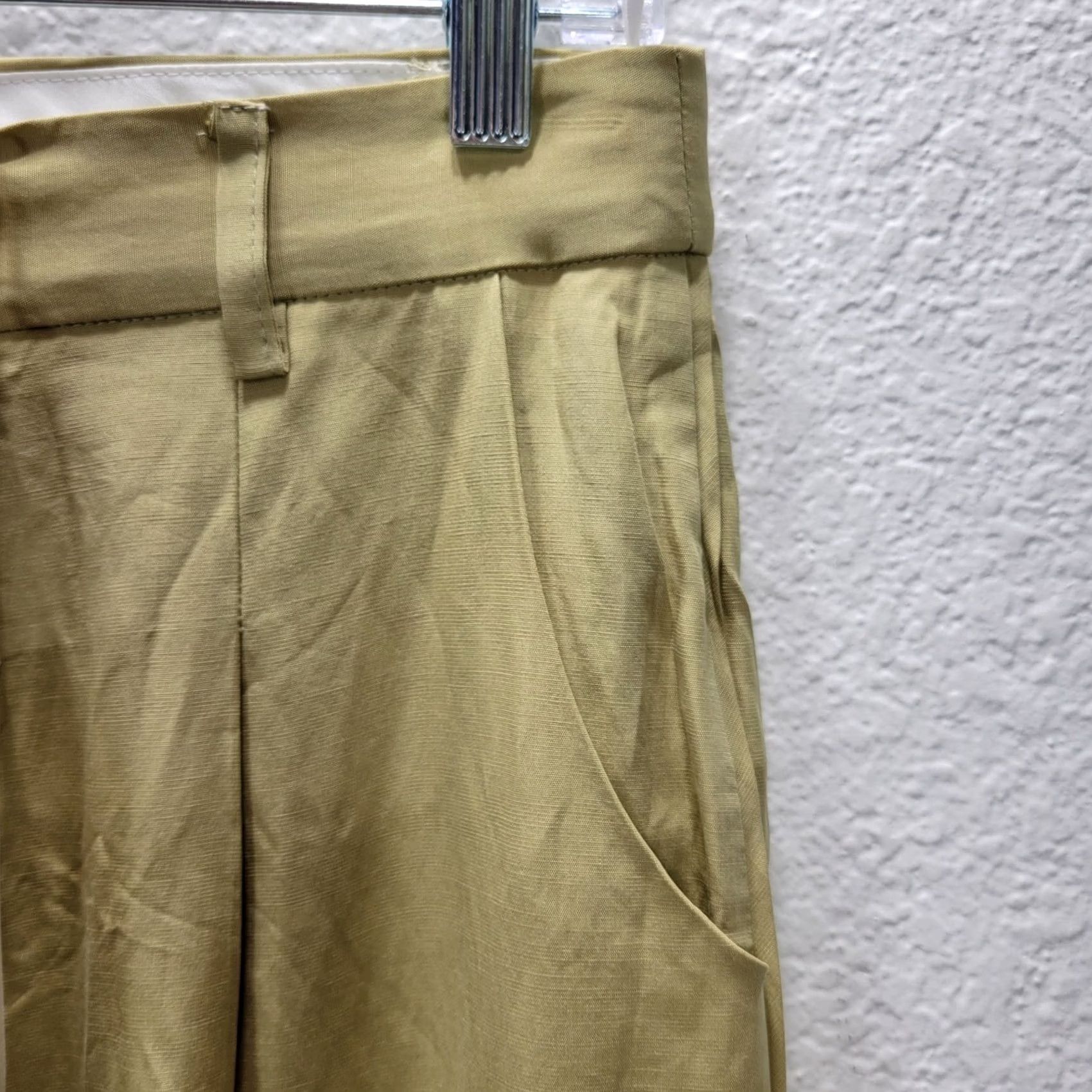 Anthropologie Anthropologie Mon Renn Leone Pant Women 10 Gold Pockets Lyocell/Linen New Size 32" / US 10 / IT 46 - 6 Thumbnail