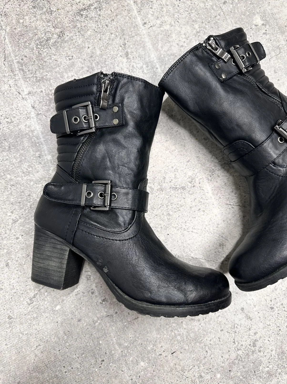 New Rock Vintage Leather Hight Heels Style Gothic Rick Size US 9 / IT 39 - 9 Thumbnail