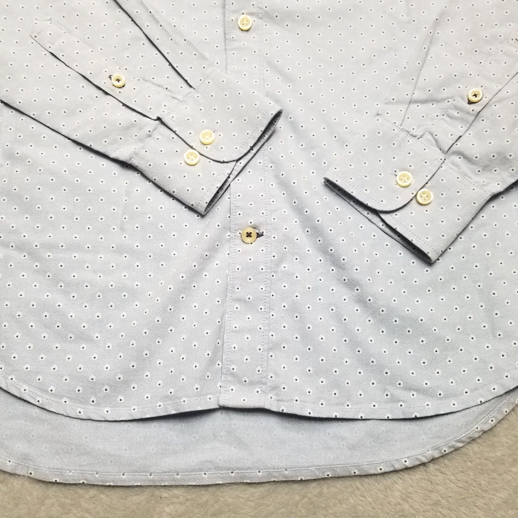 Pepe Jeans Pepe Jeans Shirt Mens M Blue Geometric Button-Down Long Sleeve Casual London Size US M / EU 48-50 / 2 - 6 Thumbnail