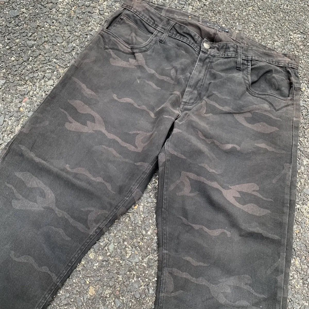 Danier × Hunter × Japanese Brand DanielDopp Camouflage Trousers Baggy Cinch Back Faded Pants Size US 38 / EU 54 - 4 Thumbnail