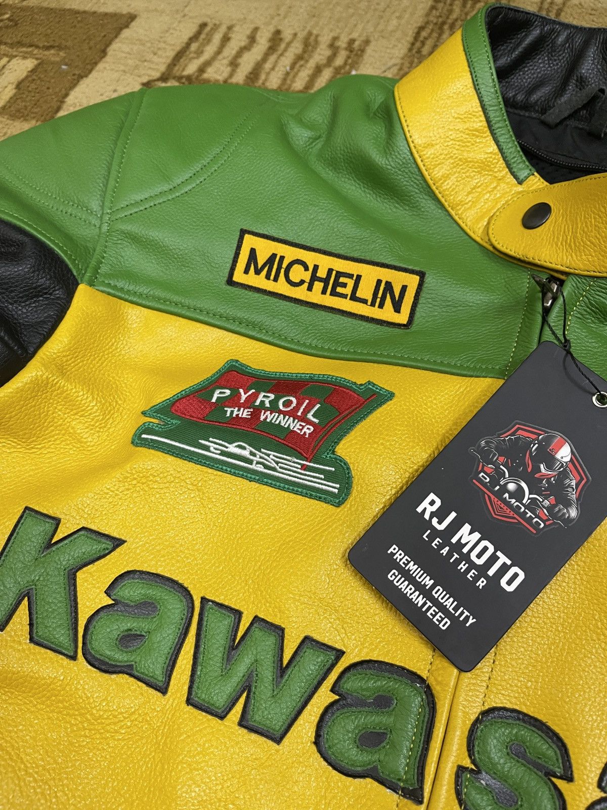 Other Vintage Kawasaki Racing Leather Jacket Mens XL - Women’s XXL Size US XL / EU 56 / 4 - 6 Thumbnail
