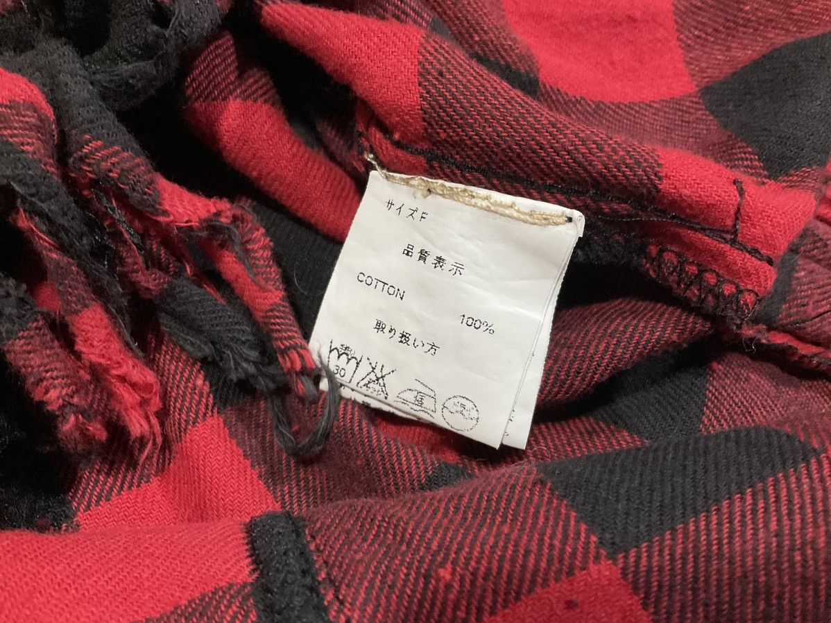 🔥Sick Y2K Edge Line Fringed Frayed Flannel Shirt